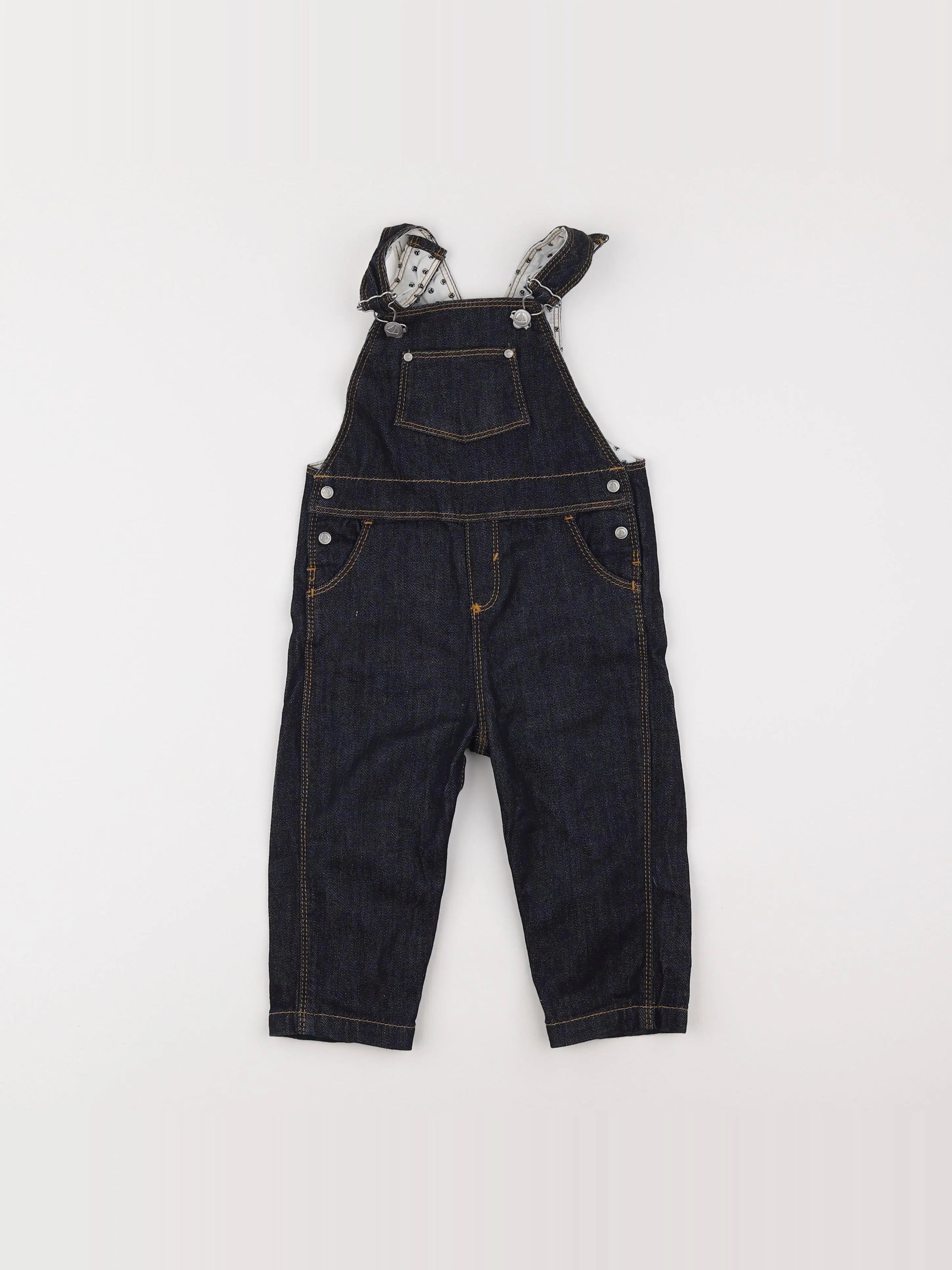 Petit Bateau - salopette bleu - 12 mois