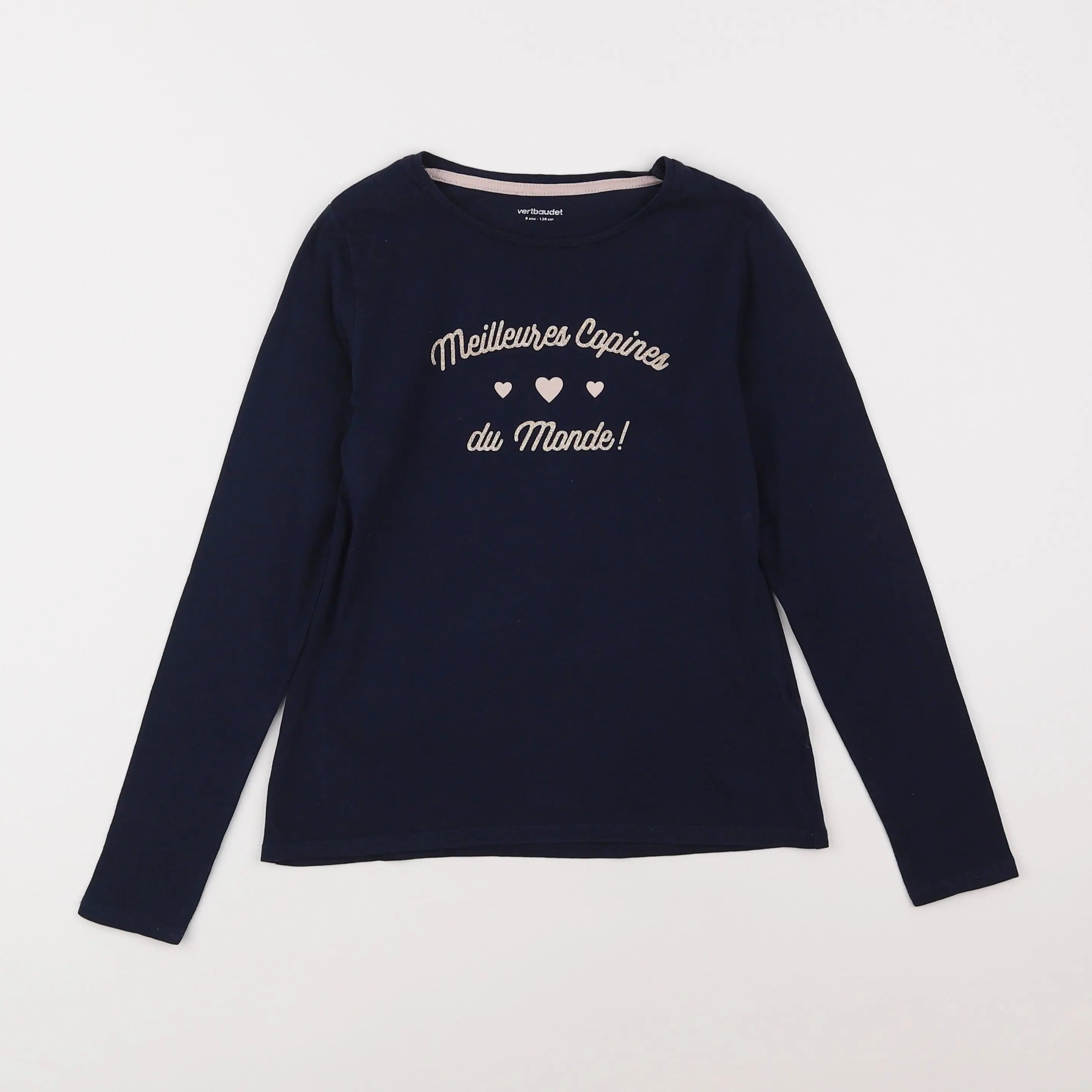 Vertbaudet - tee-shirt bleu - 8 ans