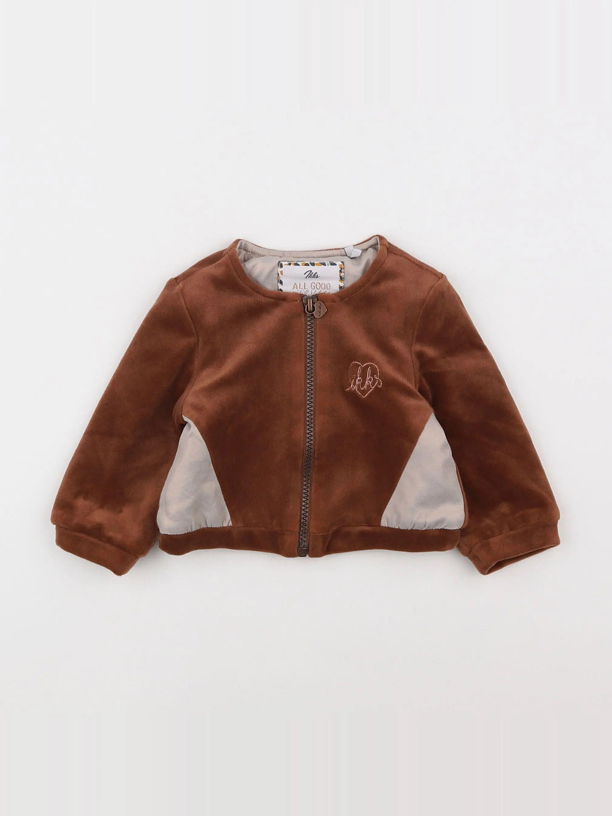 IKKS - veste doublé marron - 12 mois