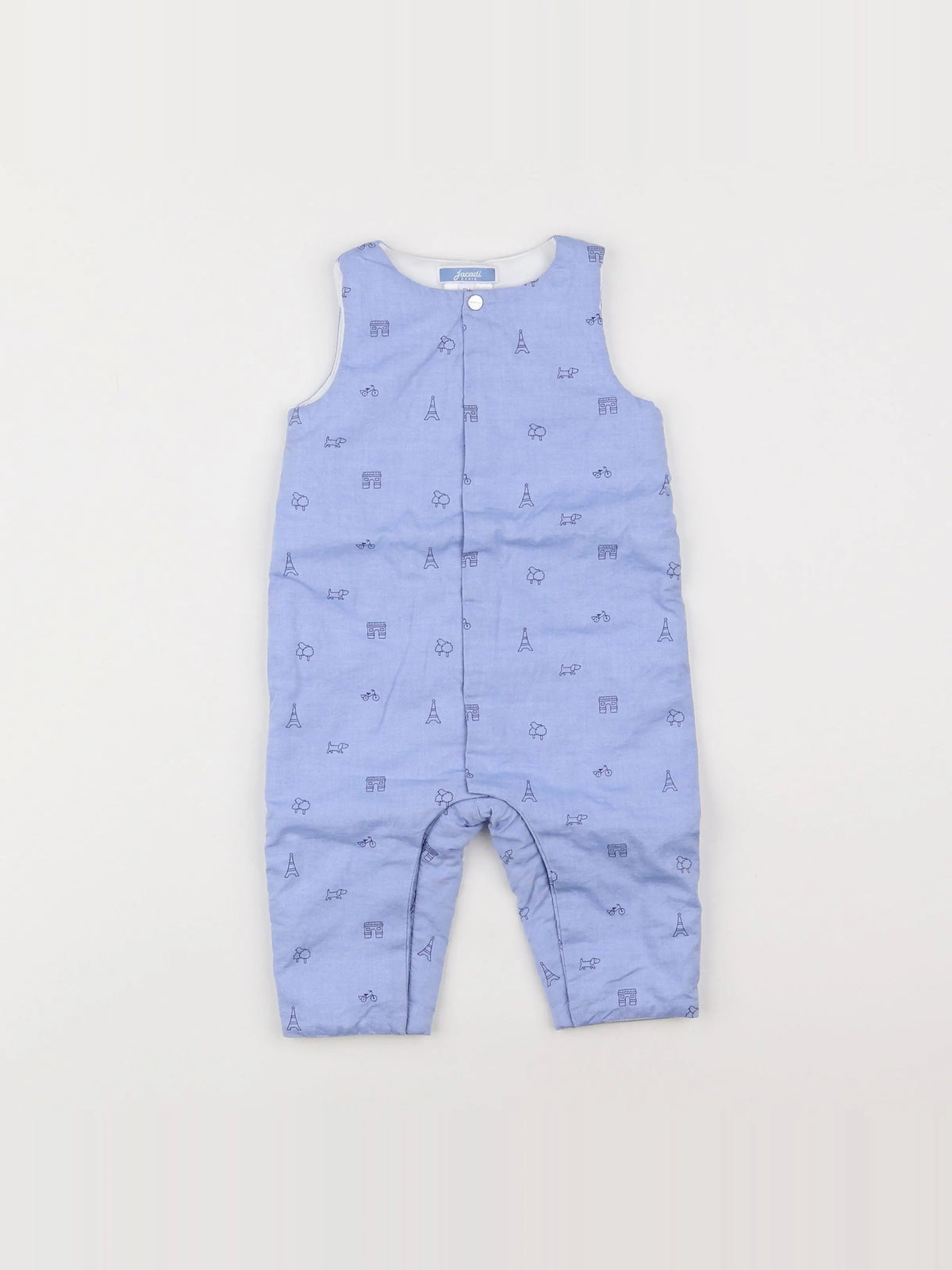 Jacadi - combinaison doublé bleu - 6 mois