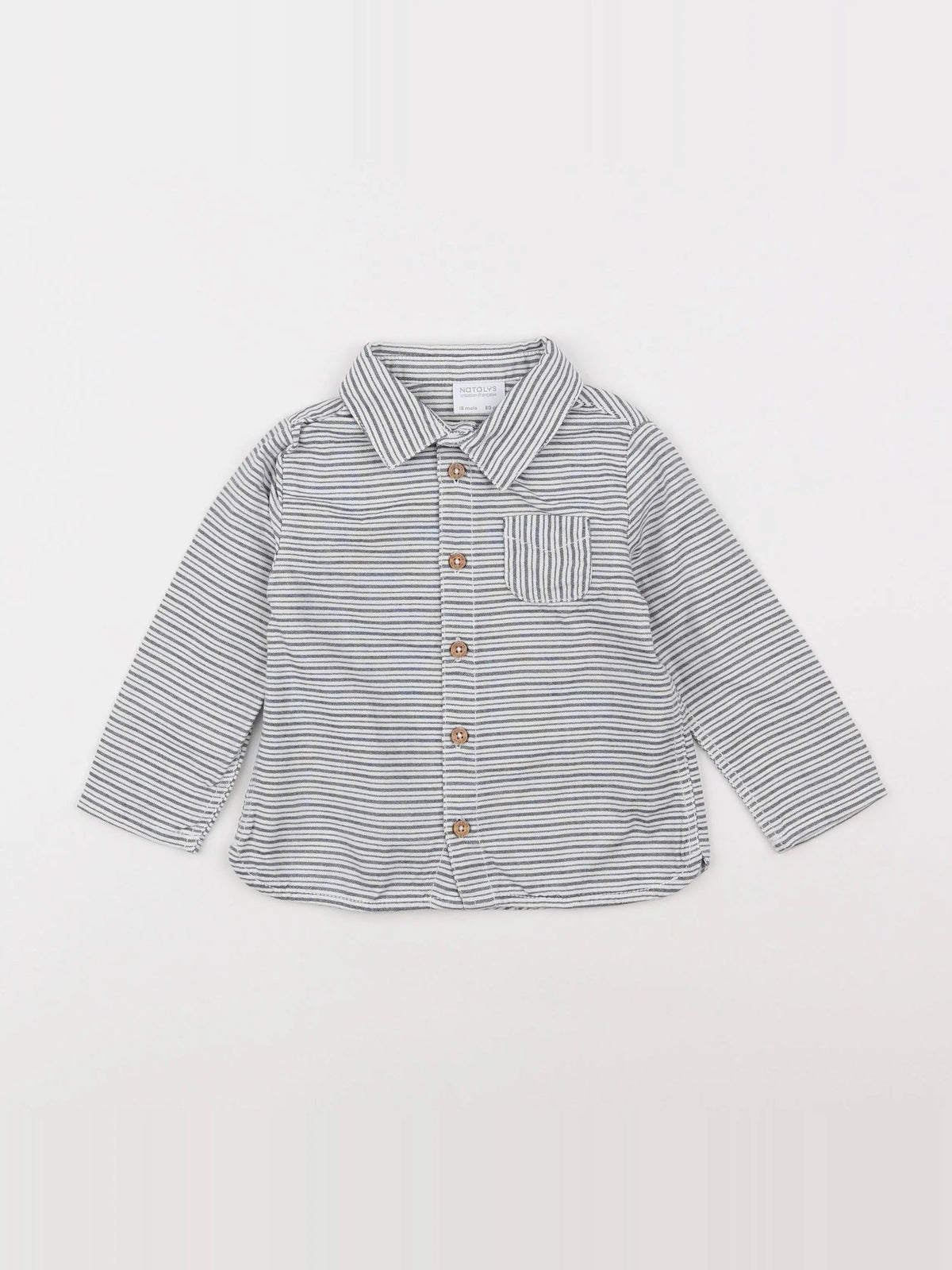 Natalys - chemise gris - 18 mois