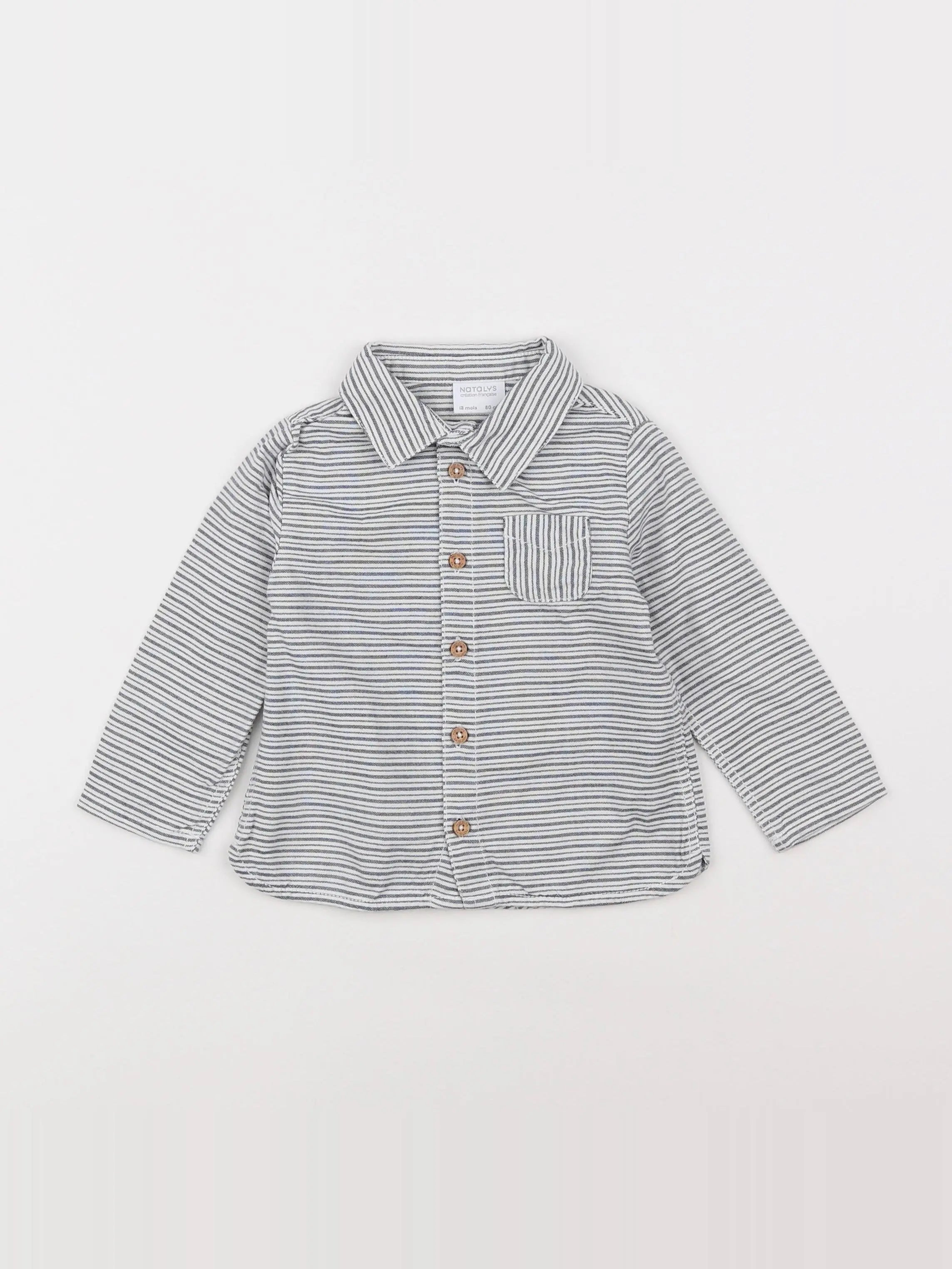 Natalys - chemise gris - 18 mois