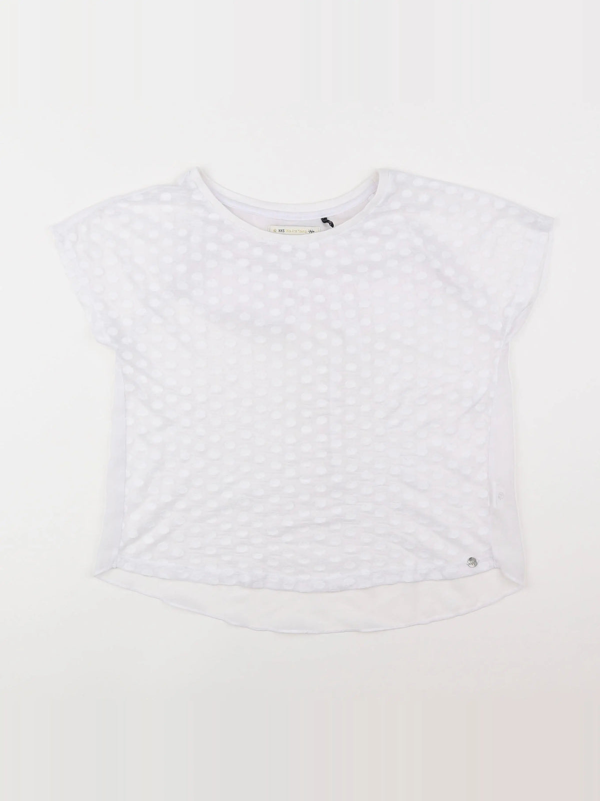 IKKS - tee-shirt transparent blanc - 14 ans