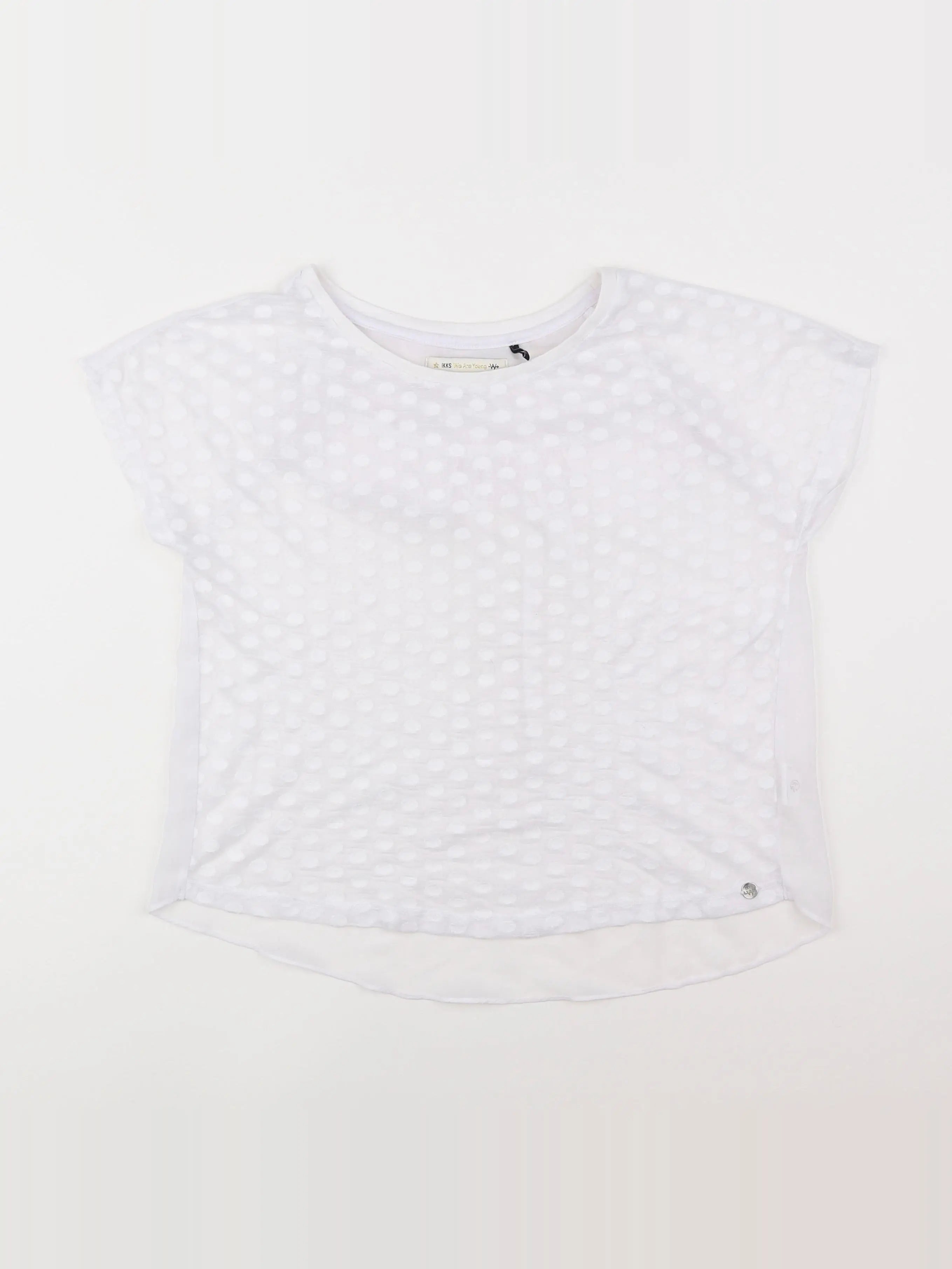 IKKS - tee-shirt transparent blanc - 14 ans