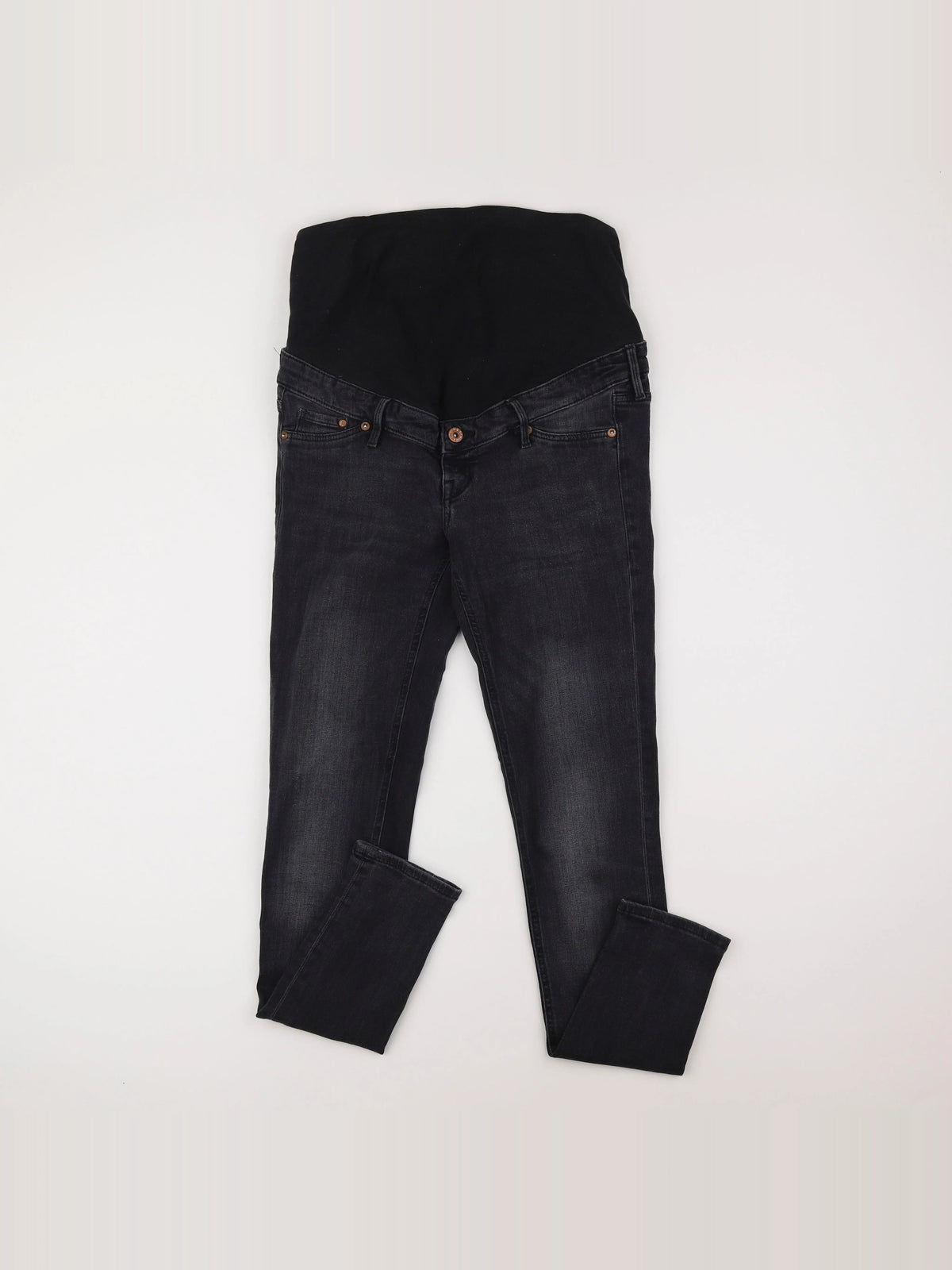 H&M - jean grossesse noir - 38