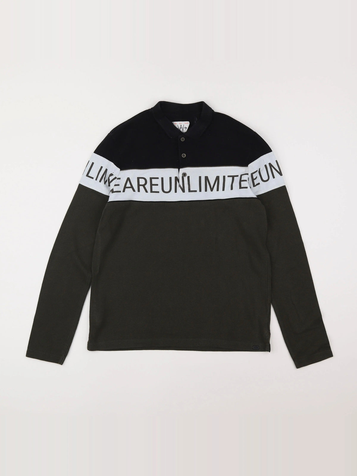 IKKS - polo noir, vert - 14 ans