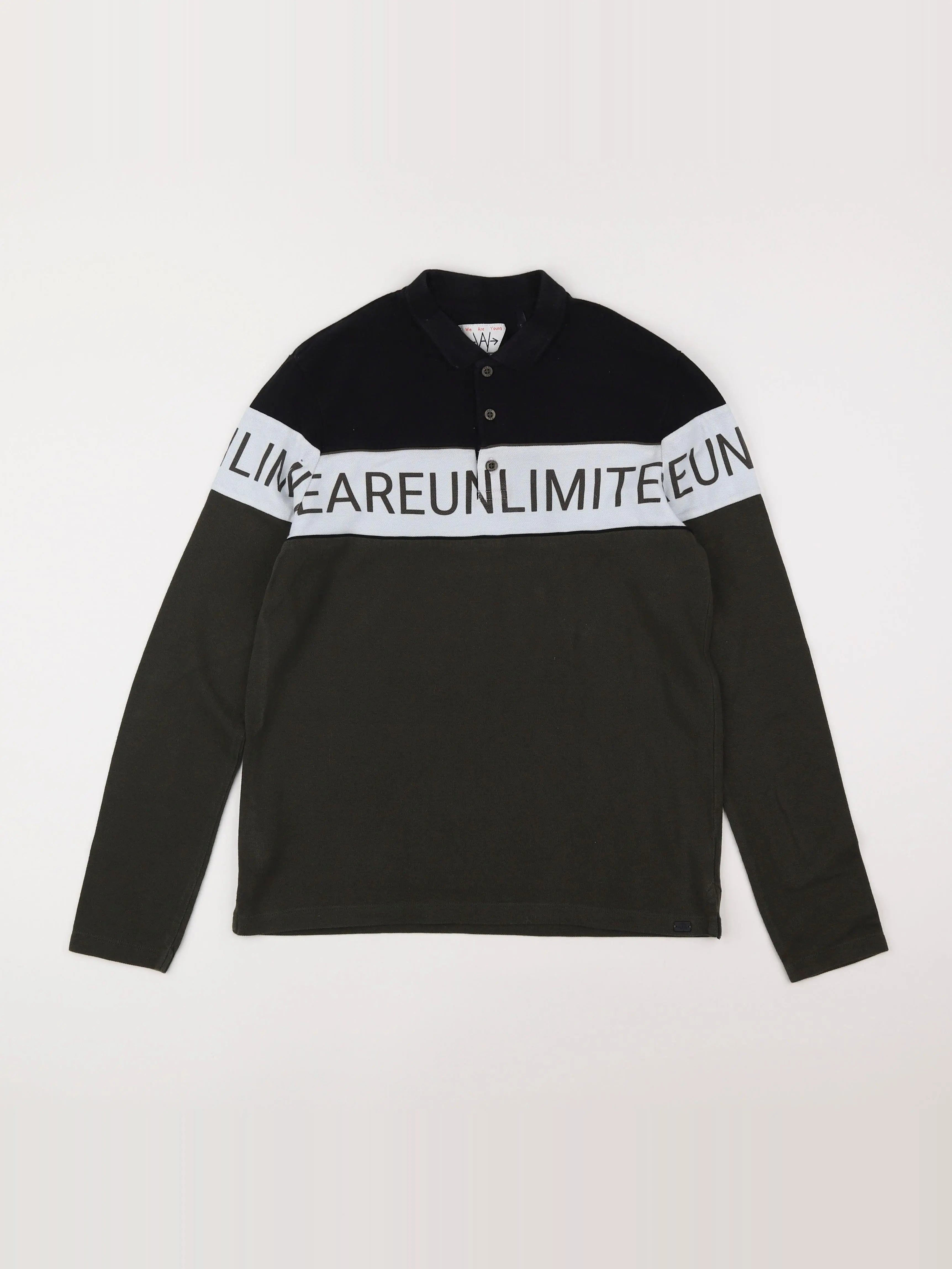 IKKS - polo noir, vert - 14 ans