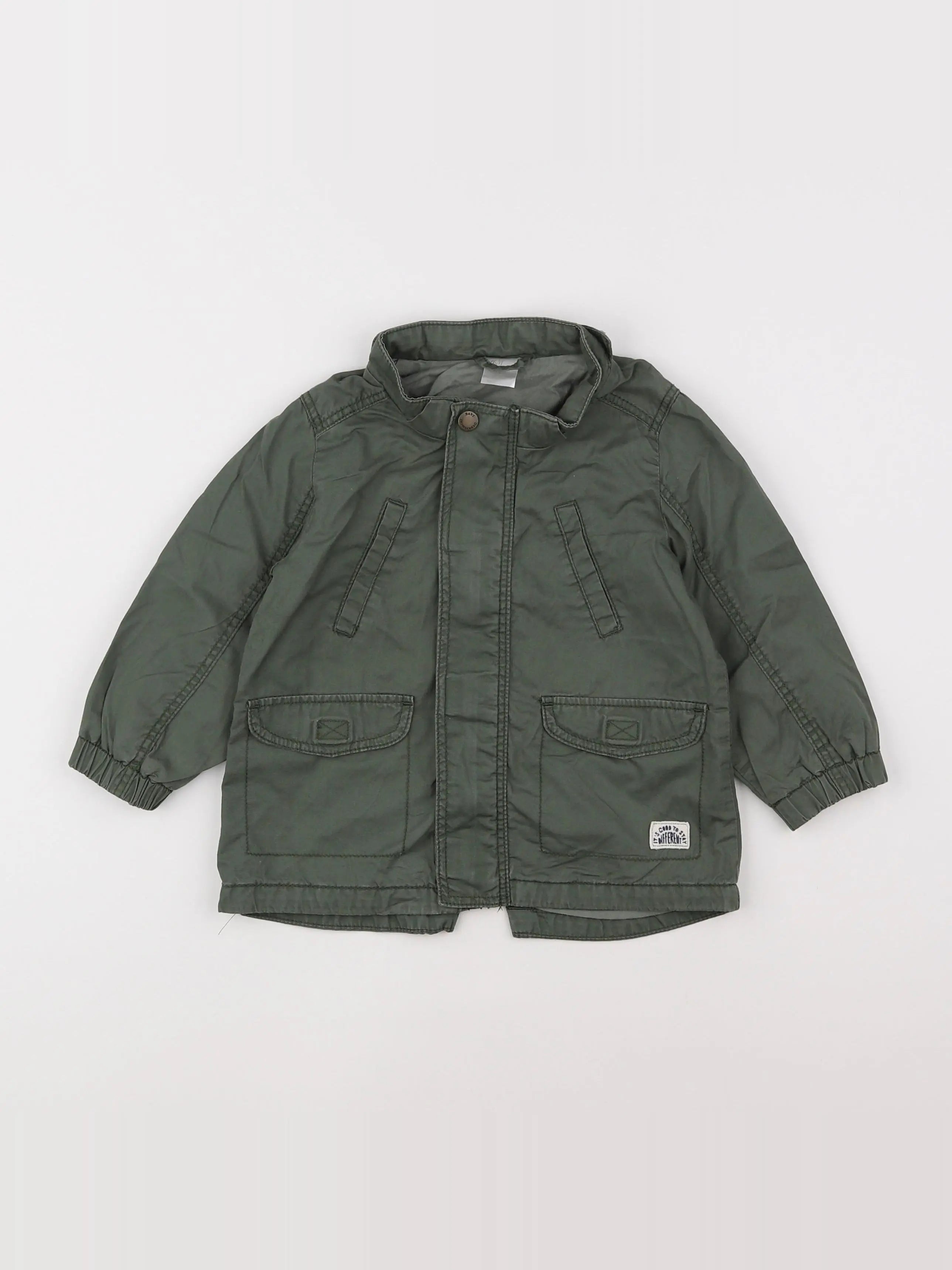 H&M - veste vert - 12 mois