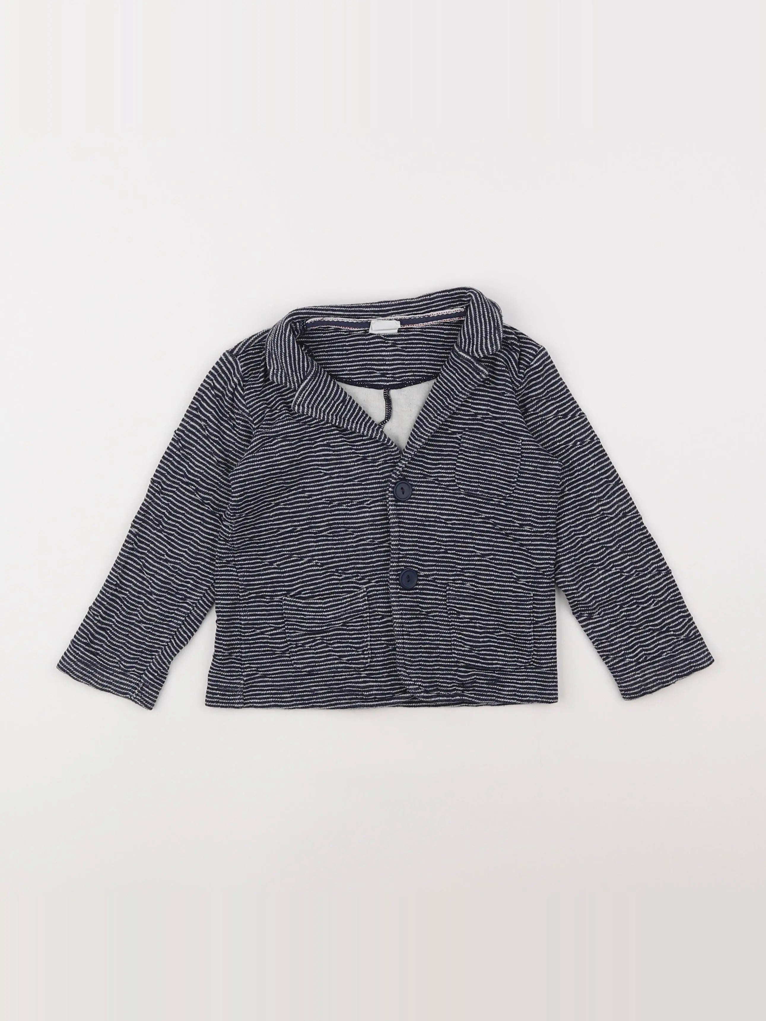 H&M - veste bleu - 12/18 mois