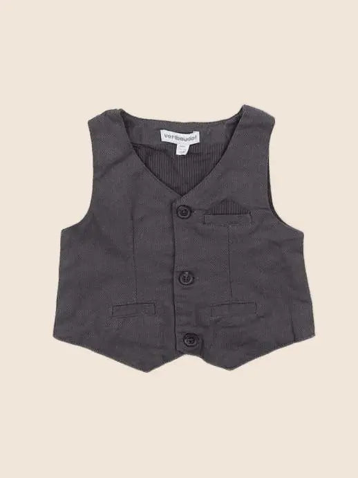Vertbaudet - gilet gris - 3 mois