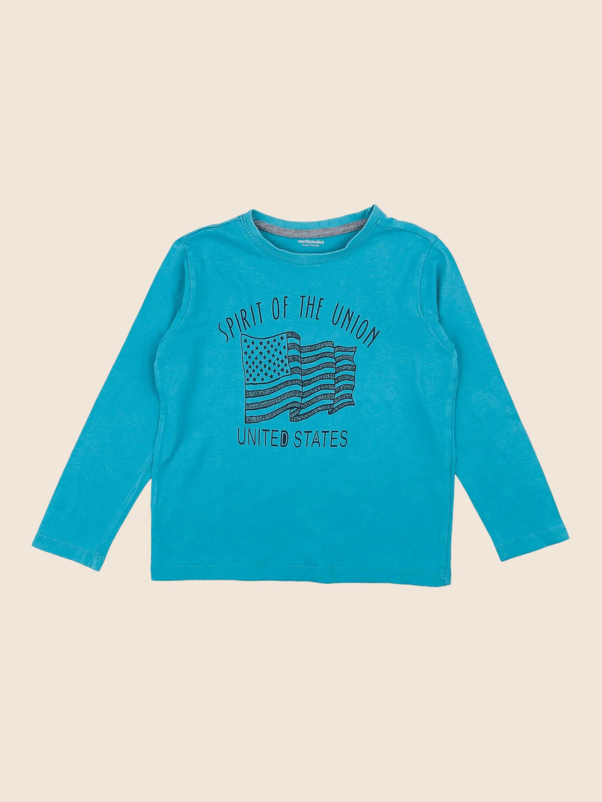 Vertbaudet - tee-shirt bleu - 6 ans