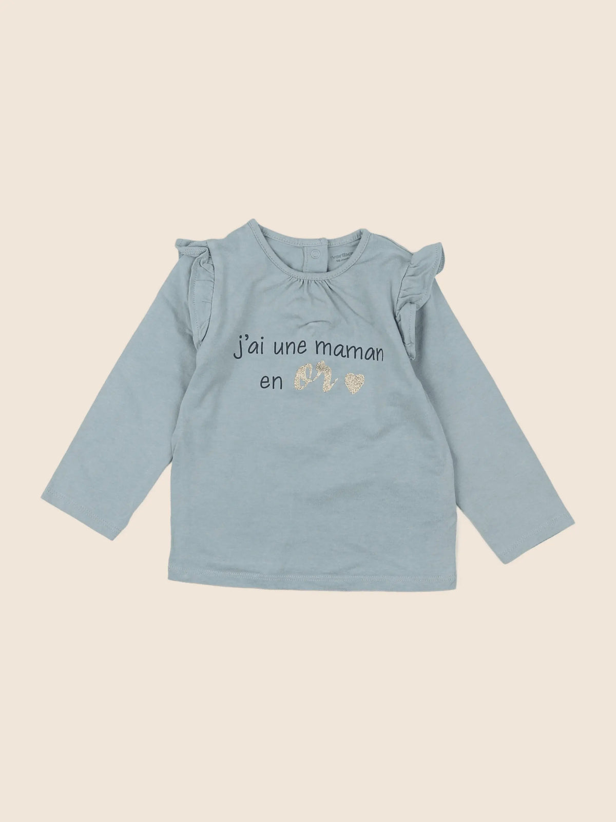 Vertbaudet - tee-shirt Vert - 18 mois