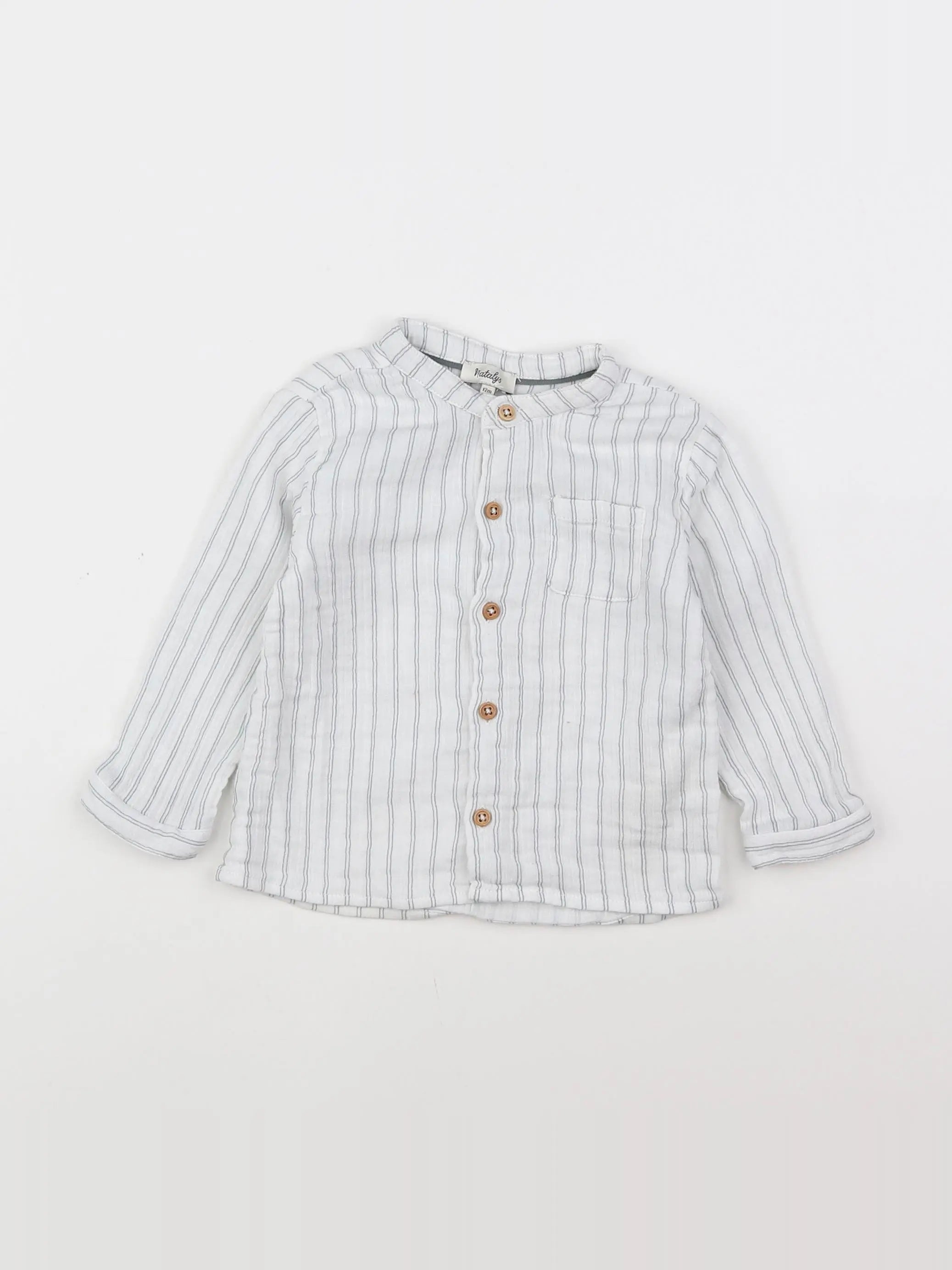 Natalys - chemise blanc - 12 mois