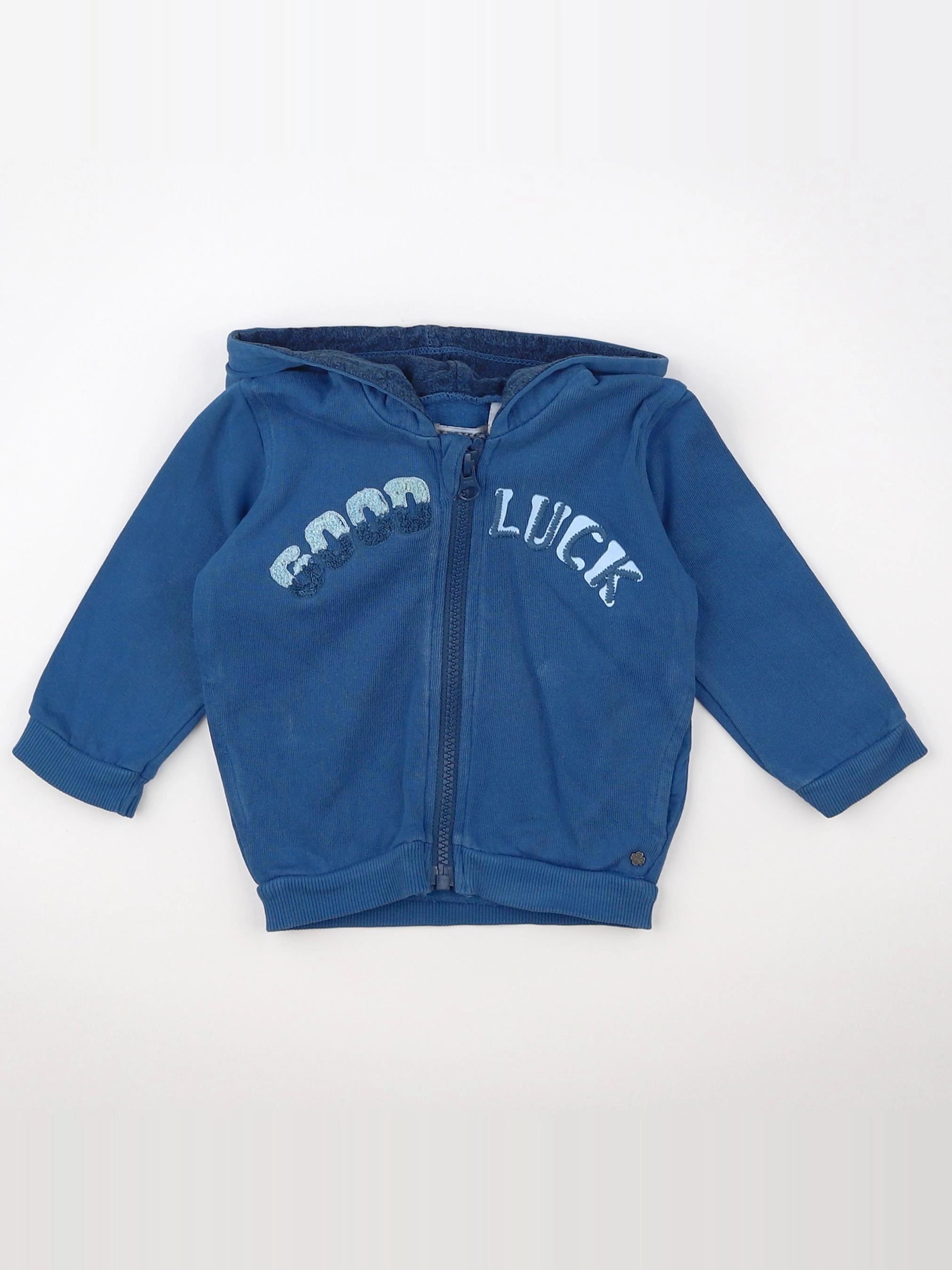 IKKS - sweat bleu - 6 mois
