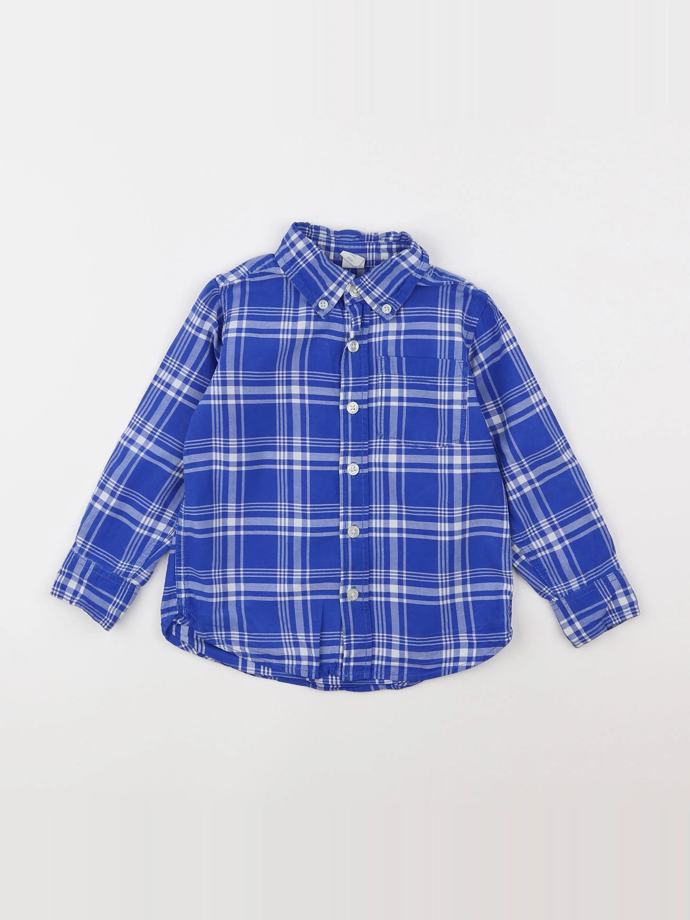 GAP - chemise bleu, blanc - 4 ans