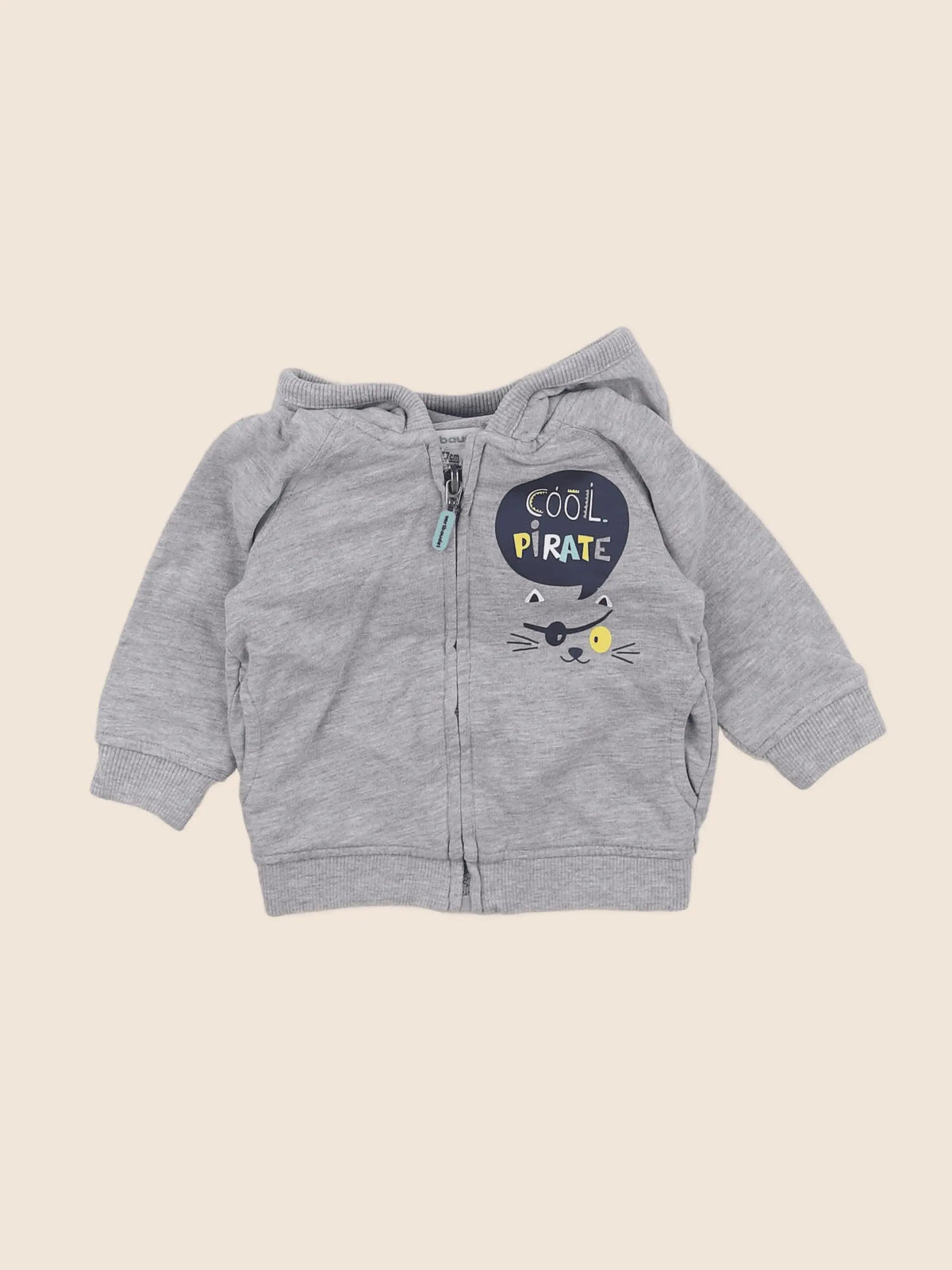 Vertbaudet - sweat gris - 6 mois
