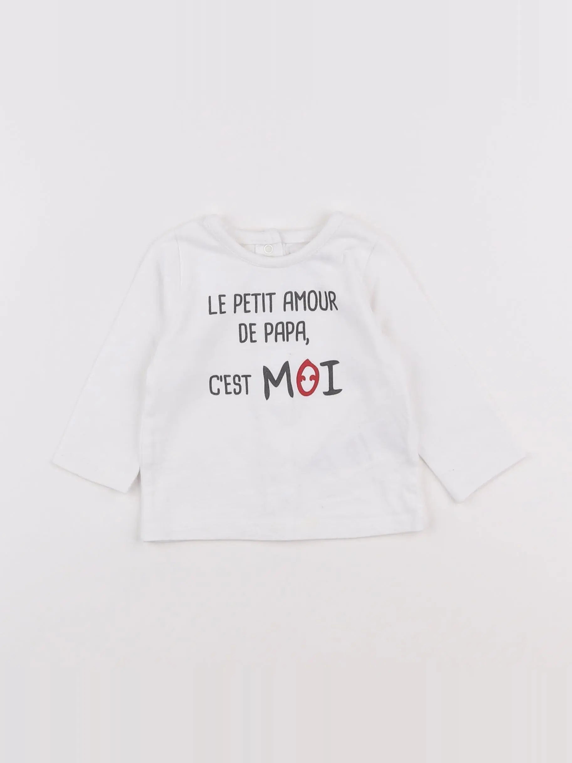 Vertbaudet - tee-shirt blanc - 3 mois
