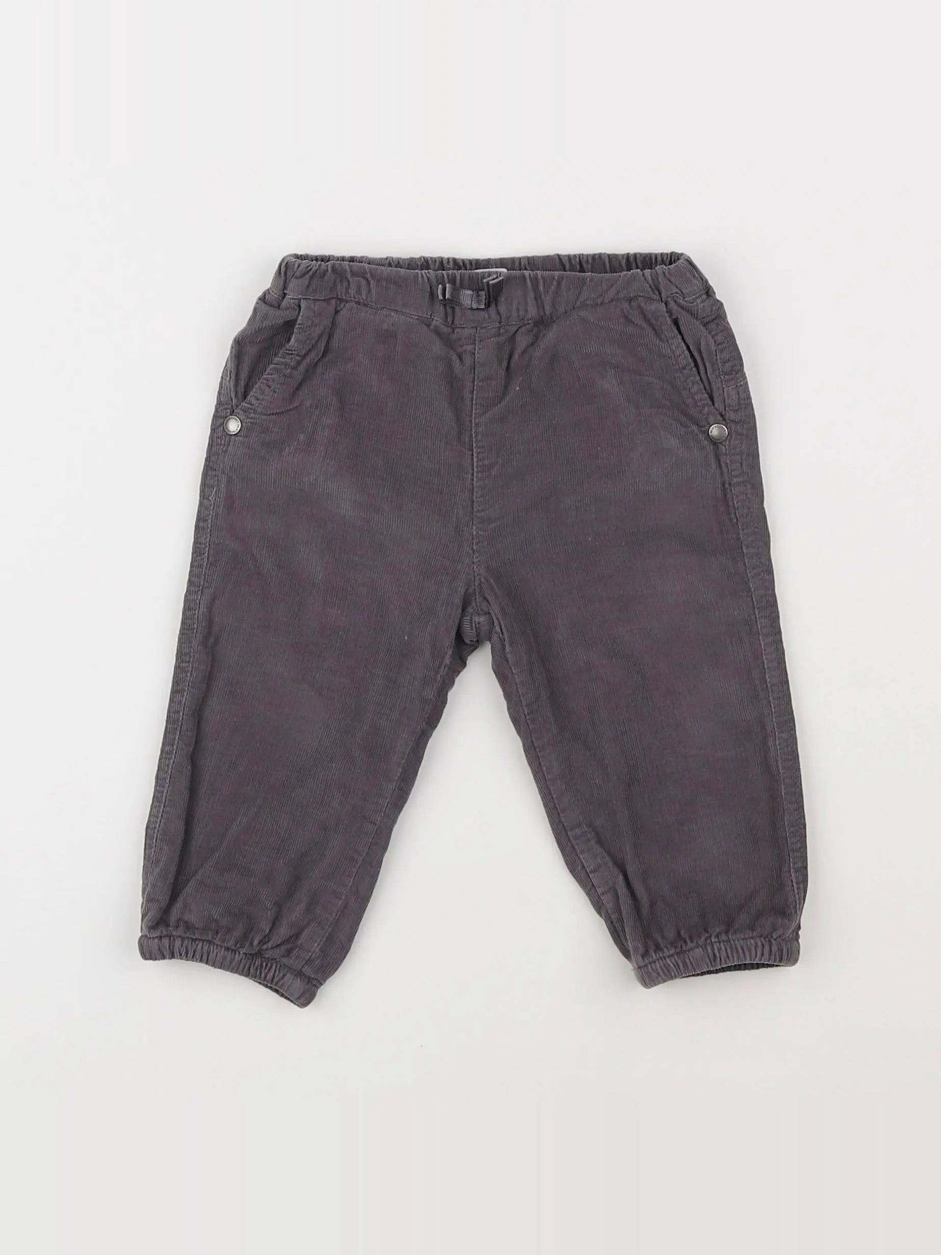 Vertbaudet - pantalon doublé gris - 9 mois