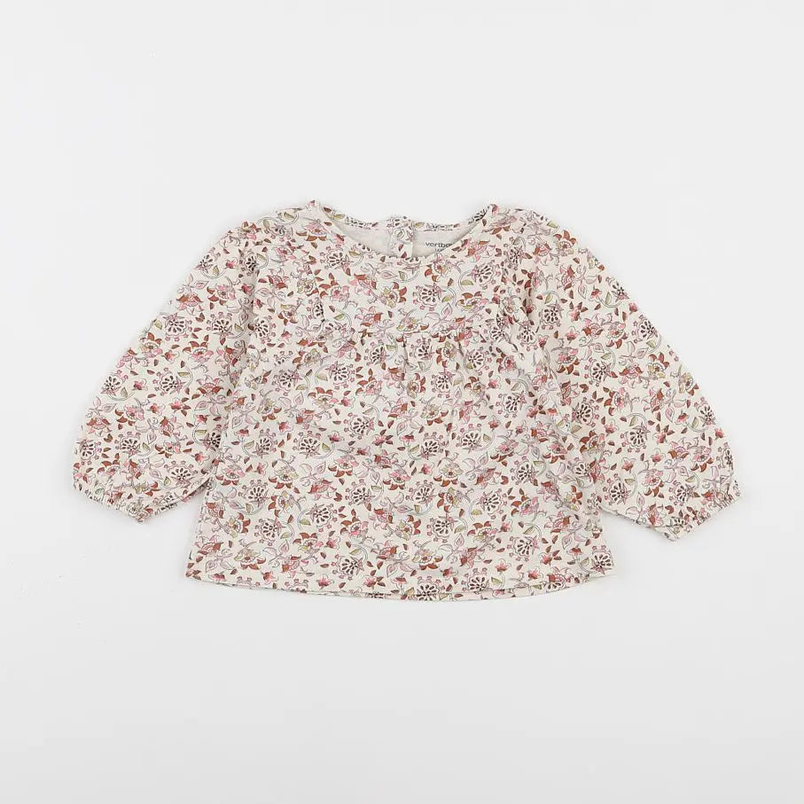 Vertbaudet - tee-shirt beige - 12 mois