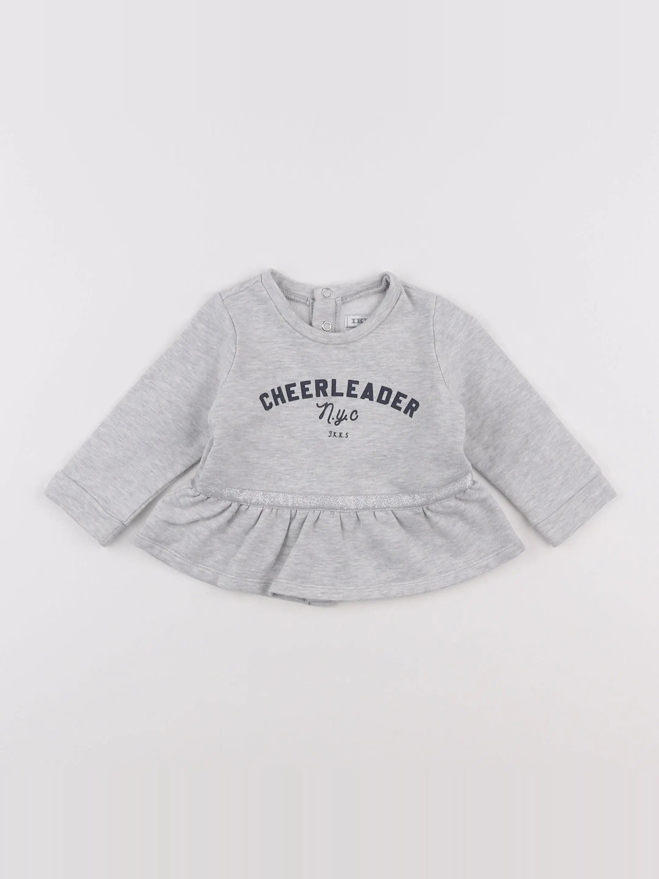 IKKS - sweat gris - 6 mois