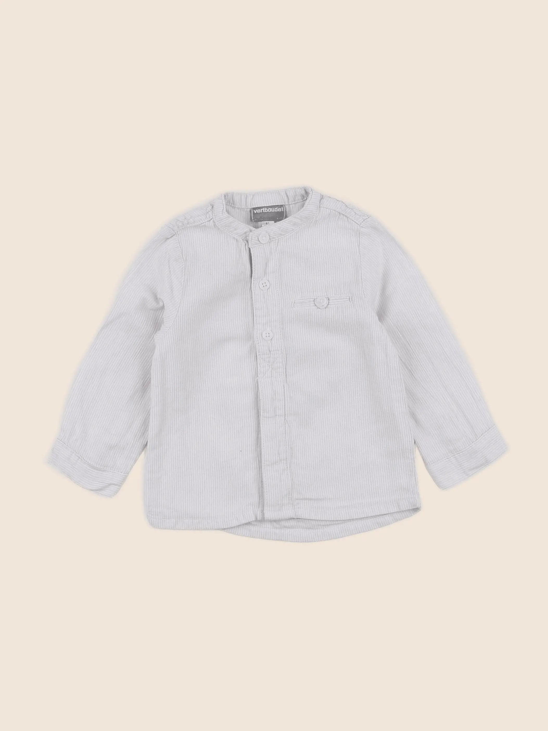 Vertbaudet - chemise beige - 18 mois
