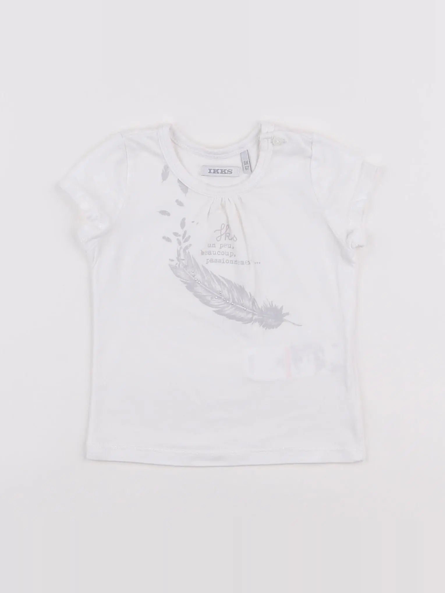 IKKS - tee-shirt blanc - 6 mois