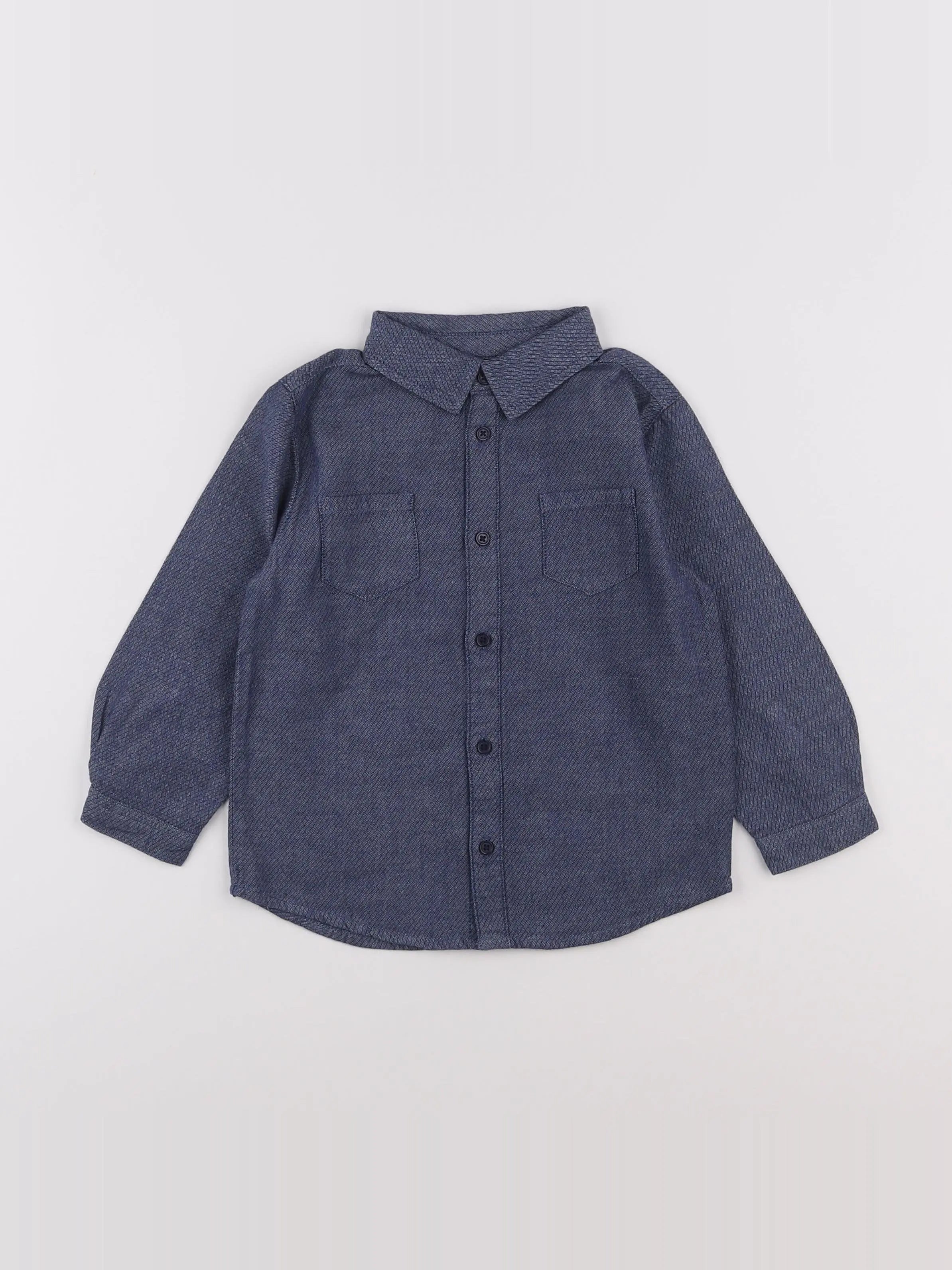 Boutchou - chemise bleu - 2 ans