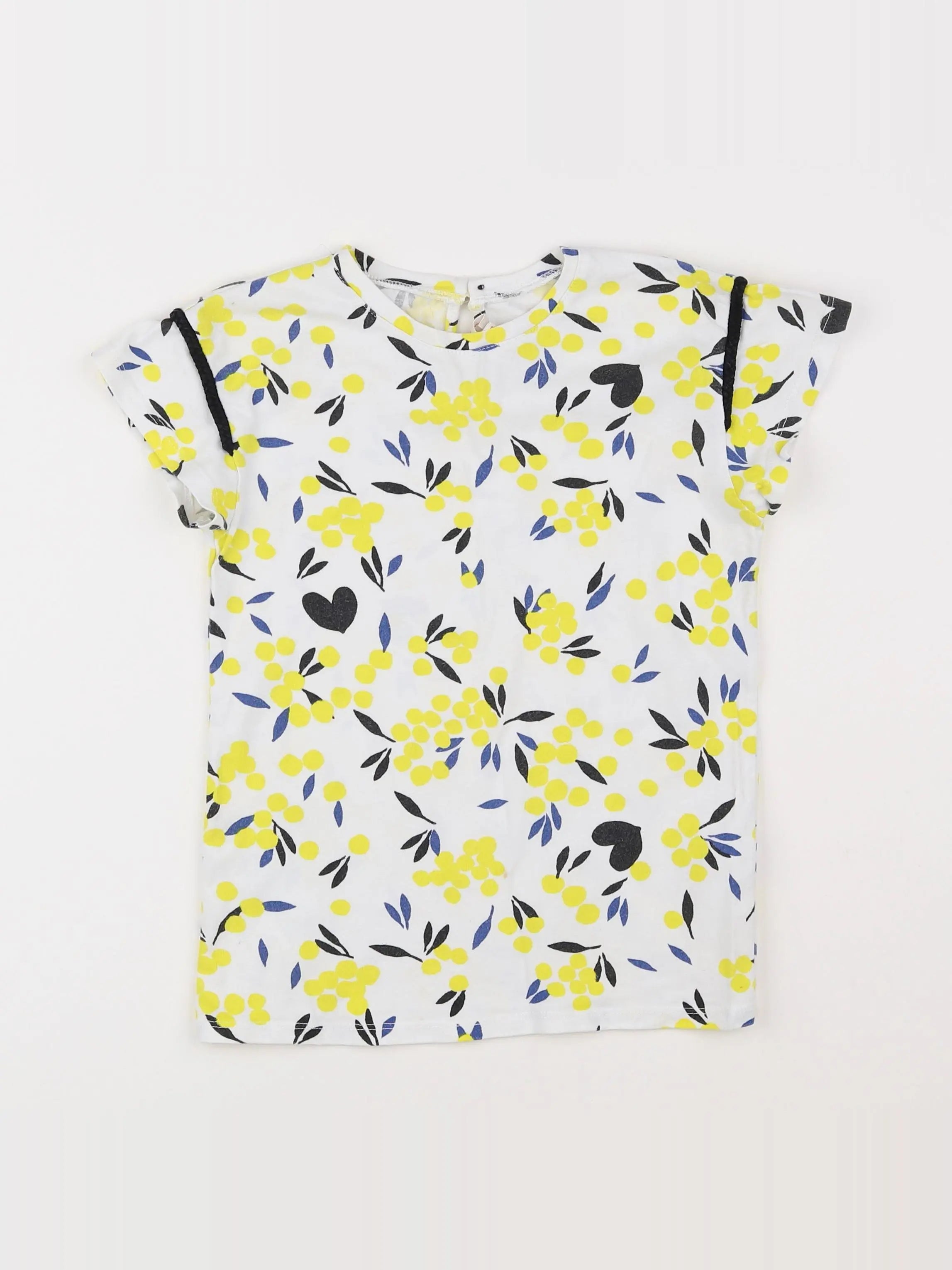 Catimini - tee-shirt jaune, blanc - 8 ans
