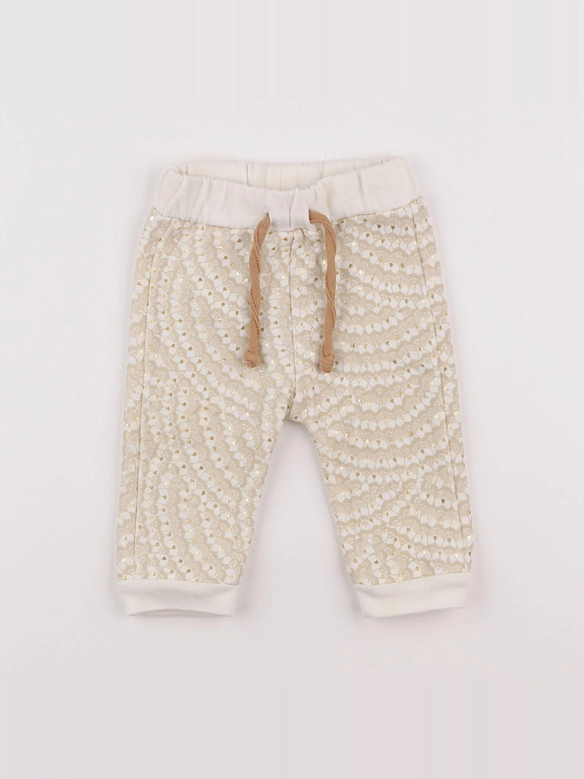 Blune - jogging beige, blanc - 6 mois