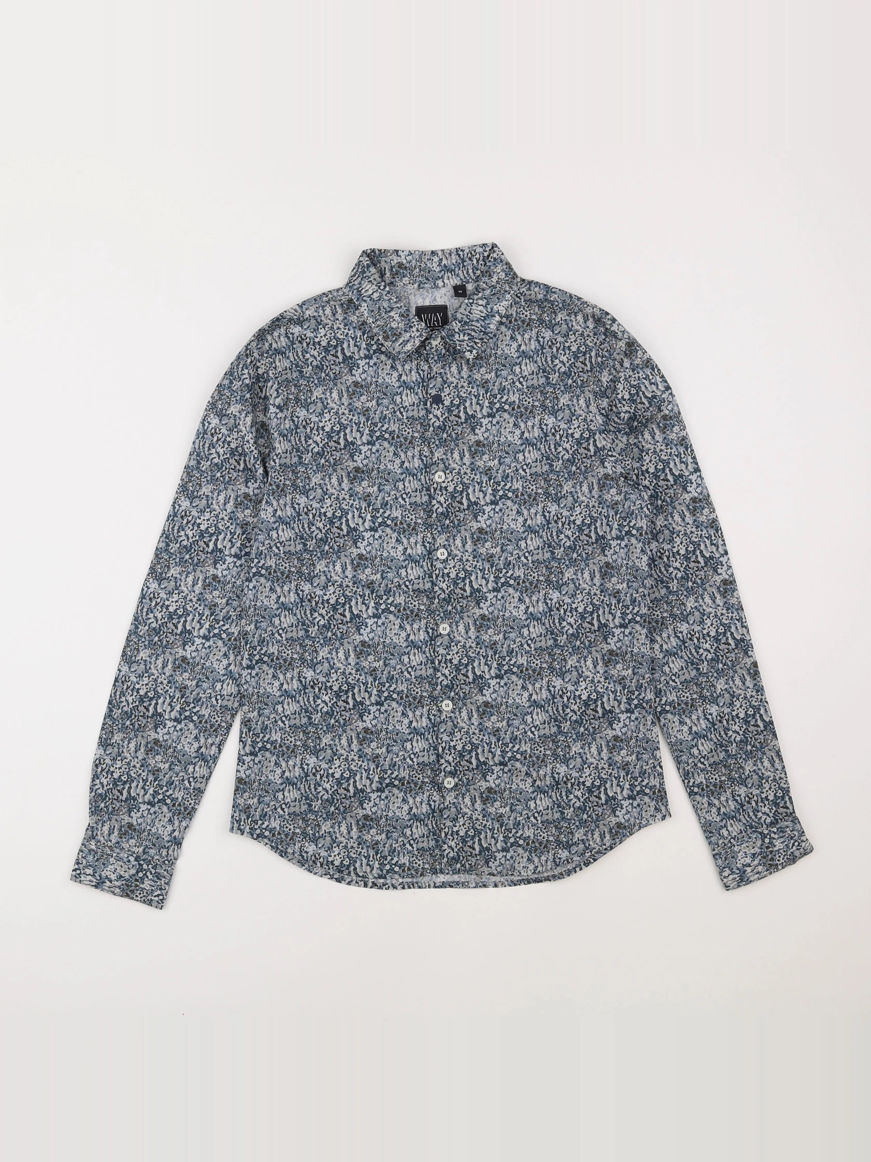 IKKS - chemise bleu, gris - 12 ans