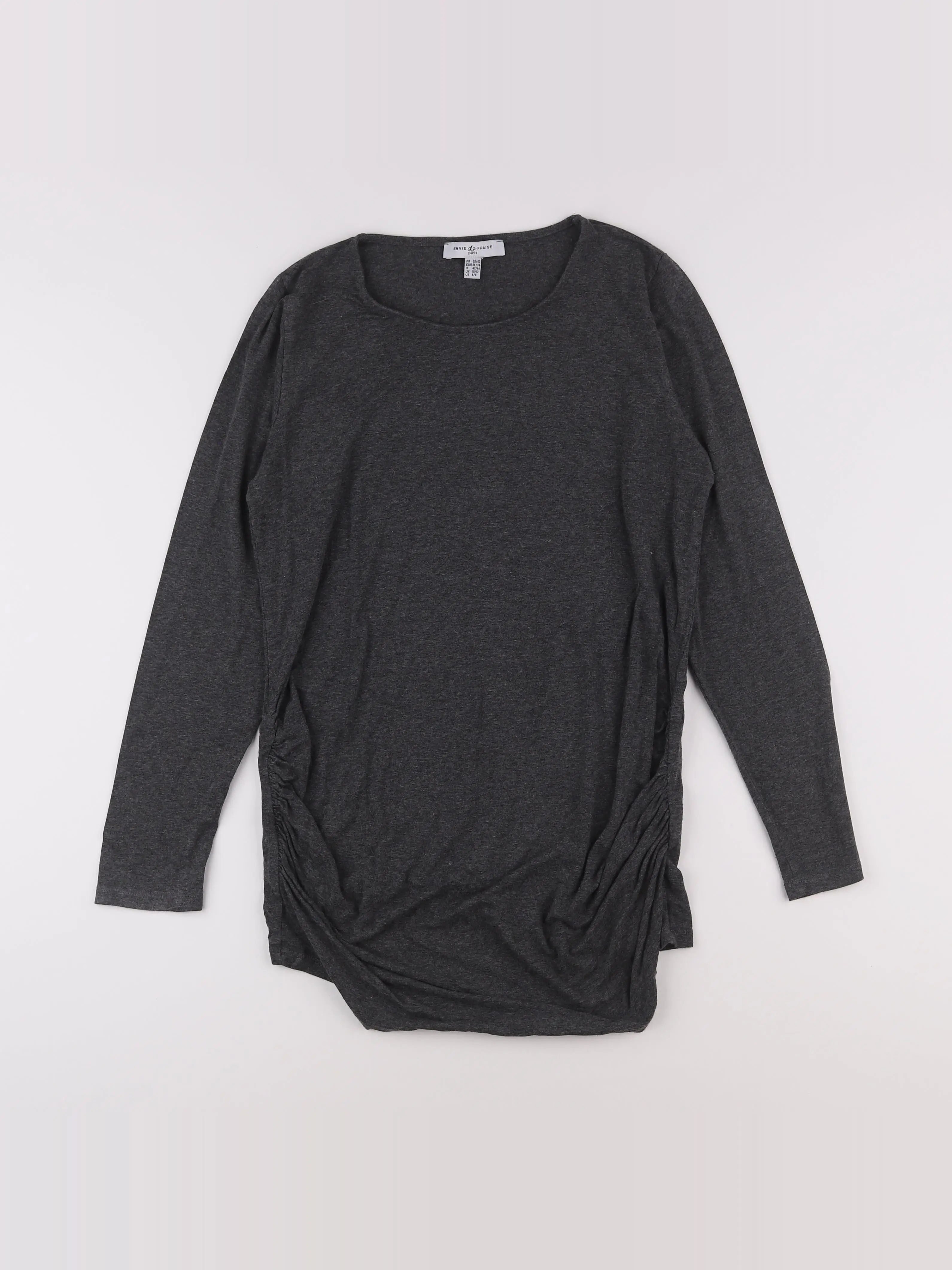 Envie de fraise - tee-shirt grossesse gris - 38 à 40