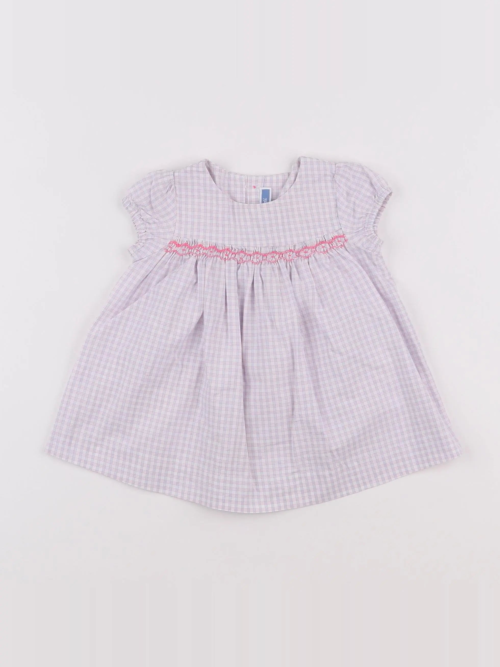 Jacadi - robe blanc, bleu - 3 mois