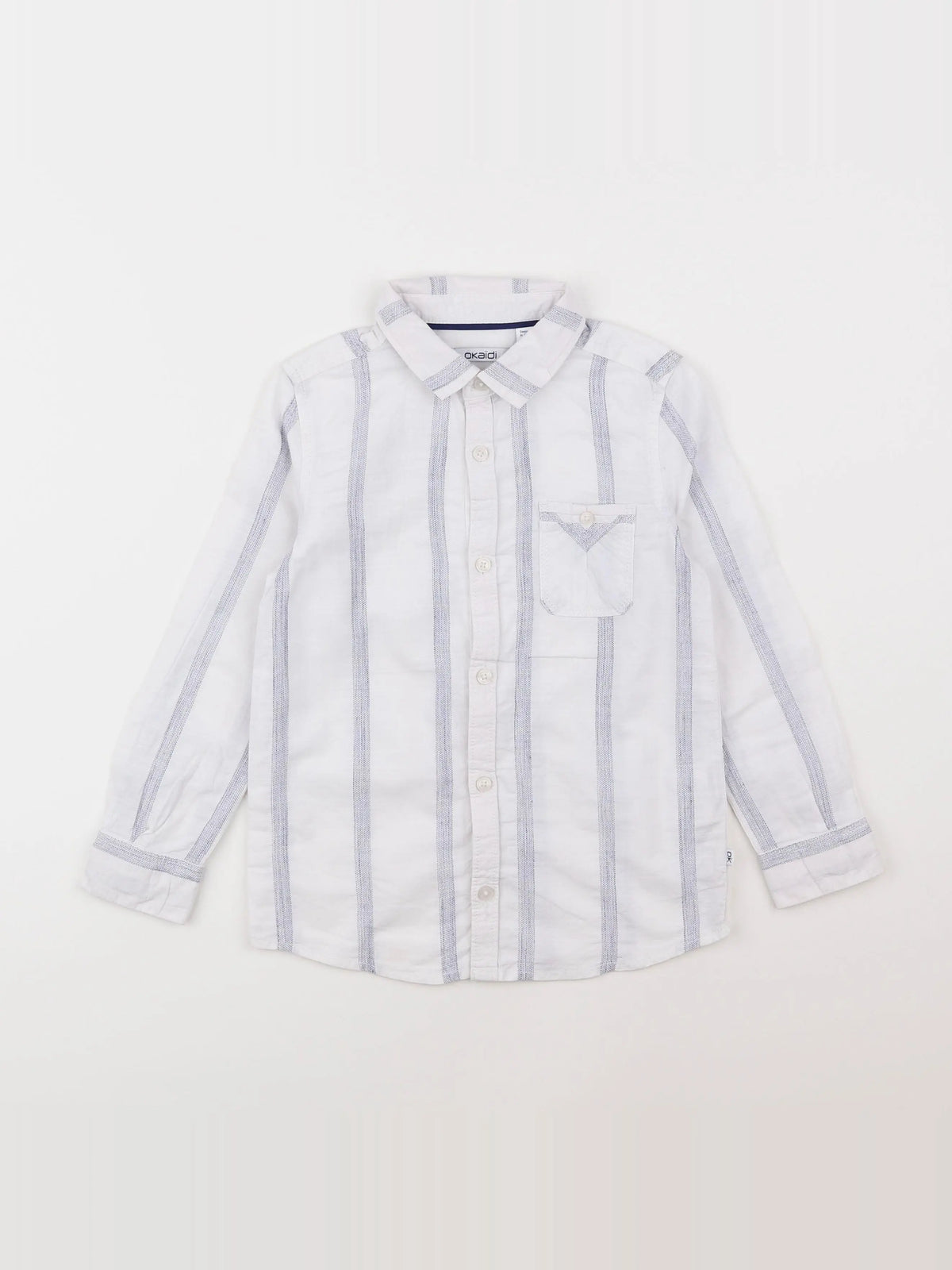 Okaidi - chemise blanc, bleu - 5 ans