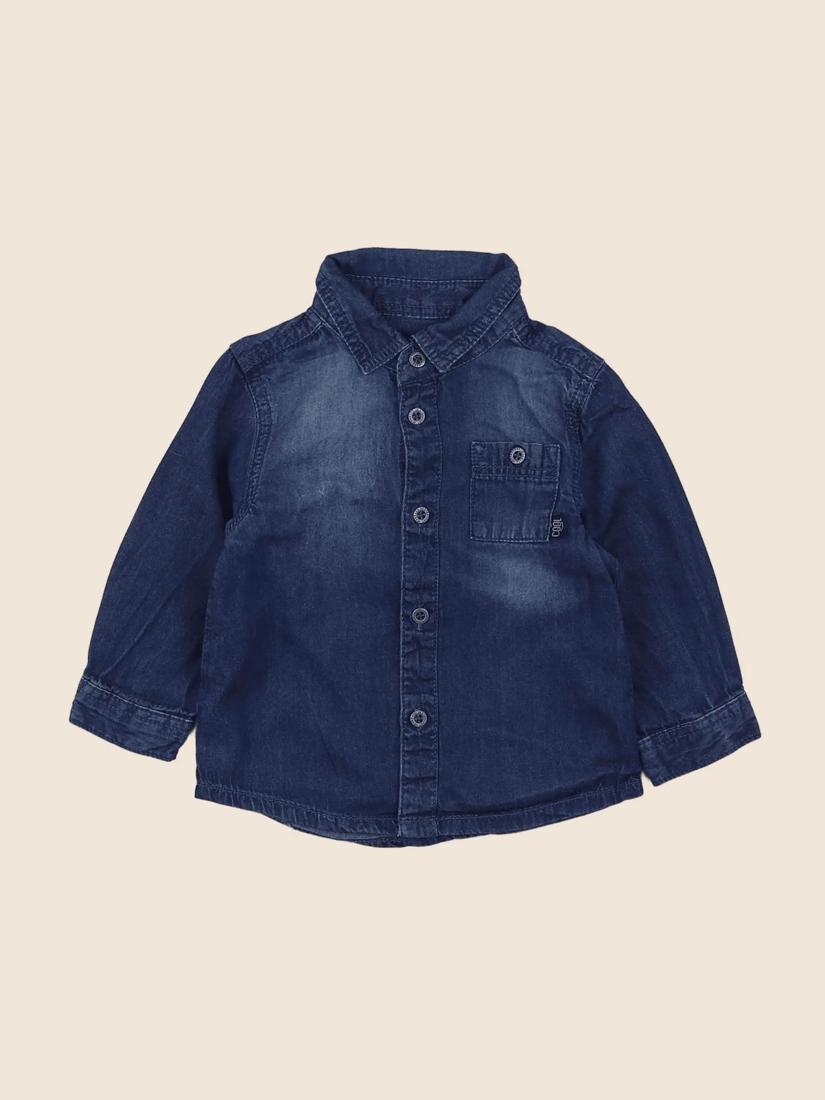 Vertbaudet - chemise bleu - 9 mois