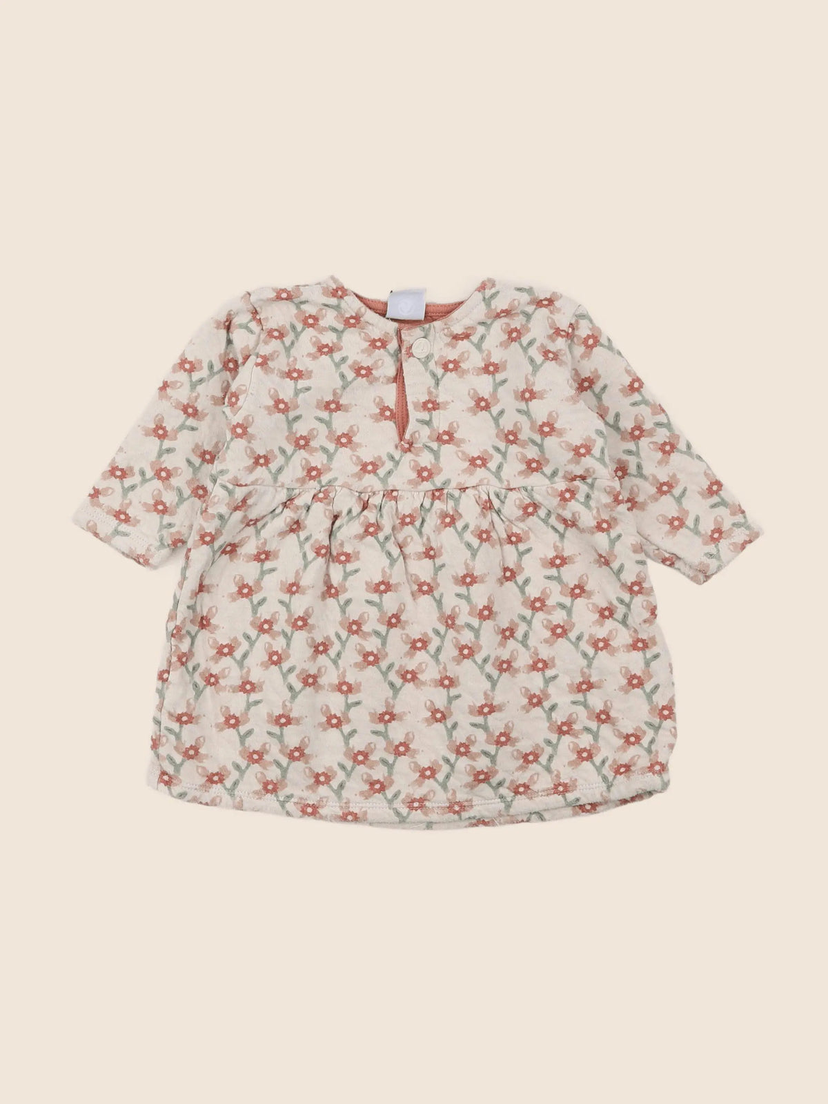 Petit Bateau - robe beige - 12 mois