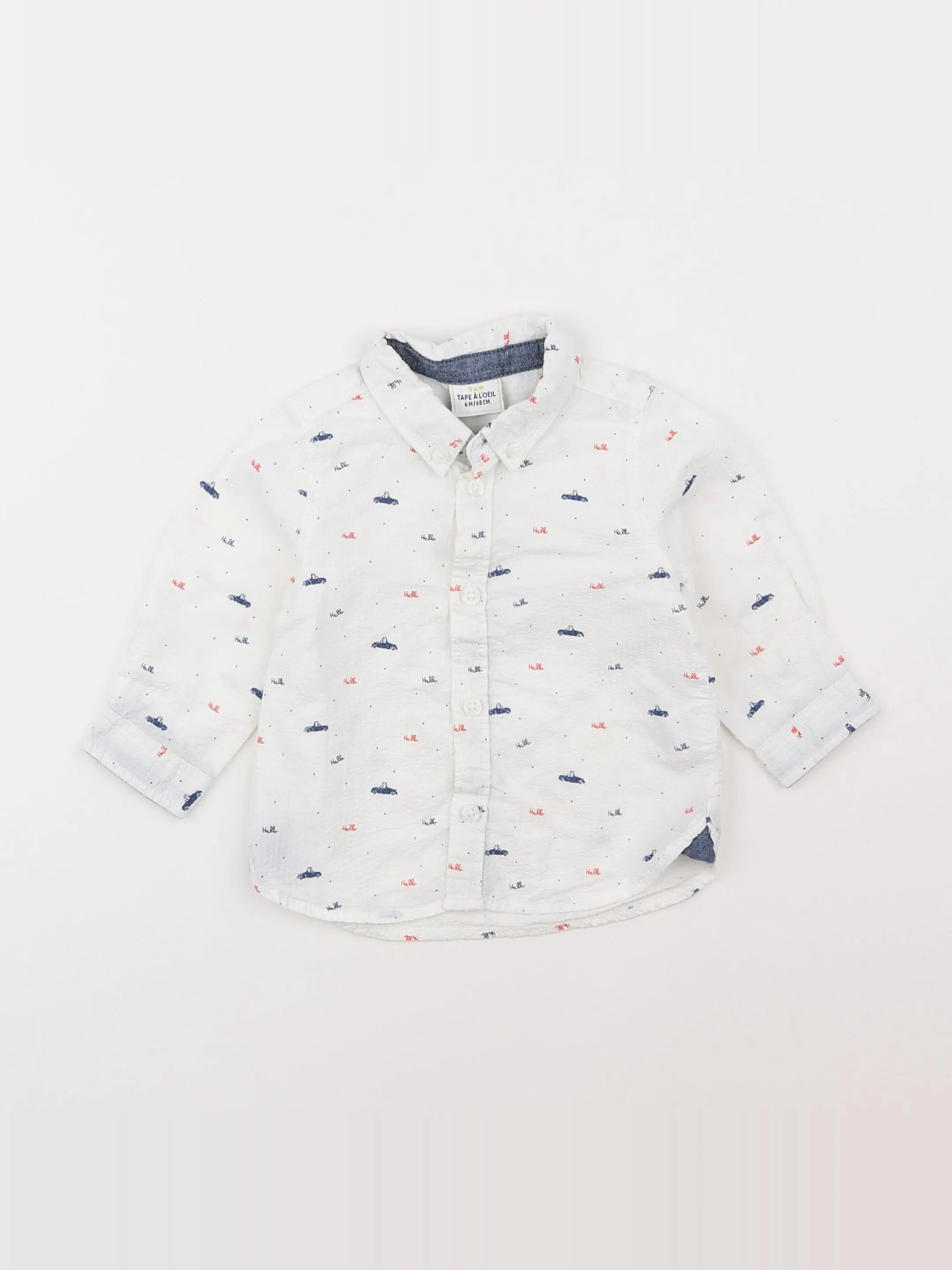 Tape à l'oeil - chemise blanc - 6 mois