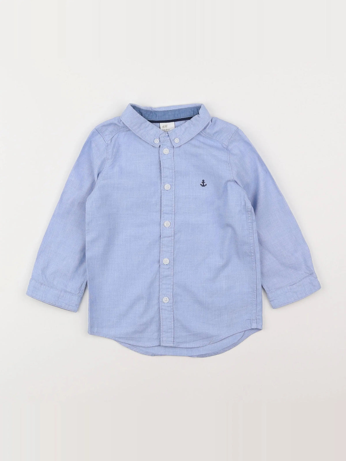 H&M - chemise bleu - 12/18 mois