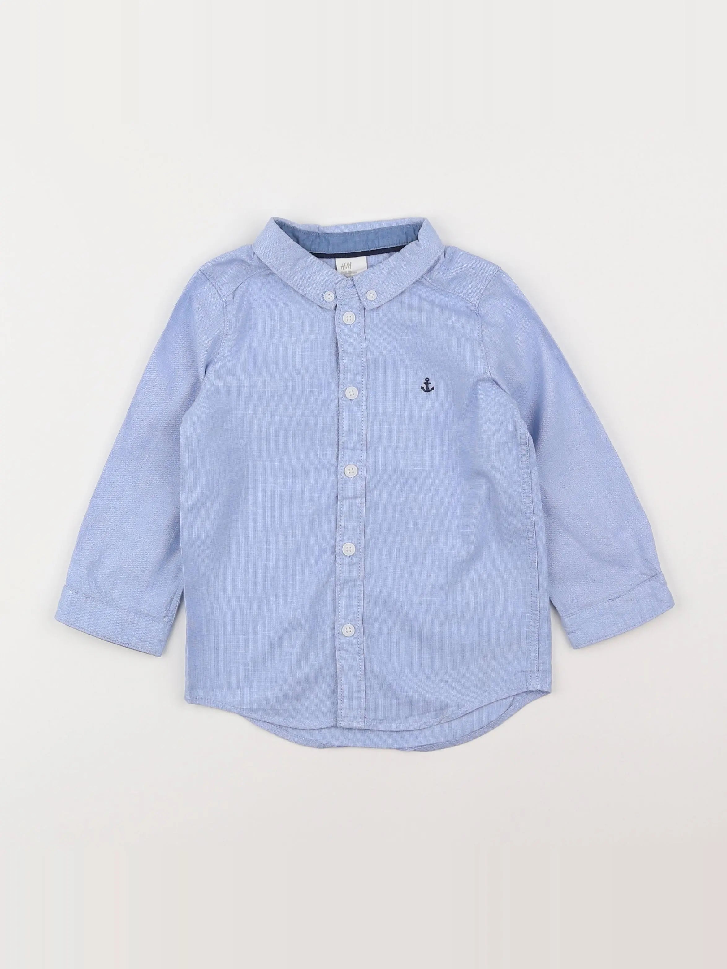 H&M - chemise bleu - 12/18 mois