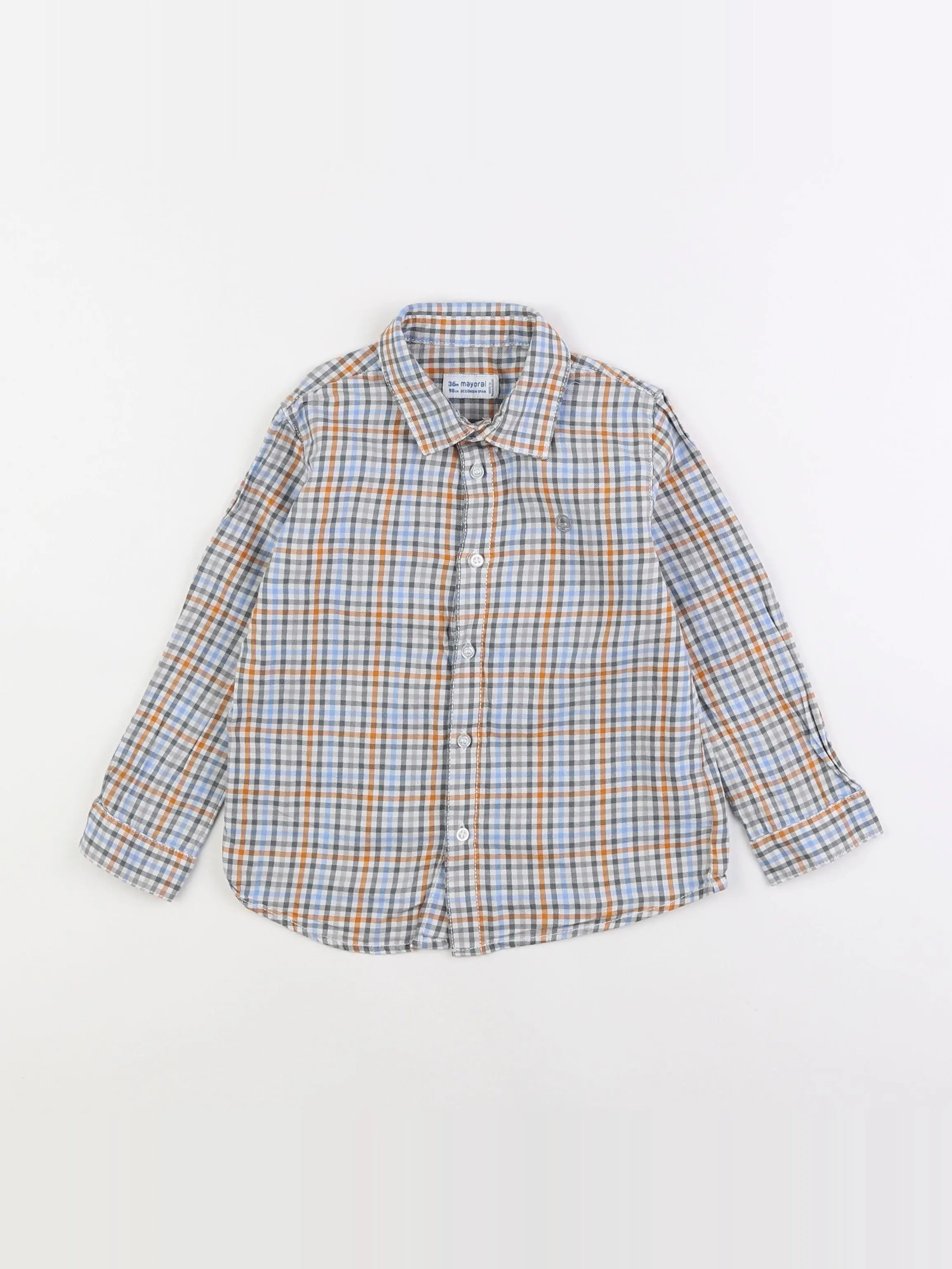 Mayoral - chemise gris, marron - 3 ans