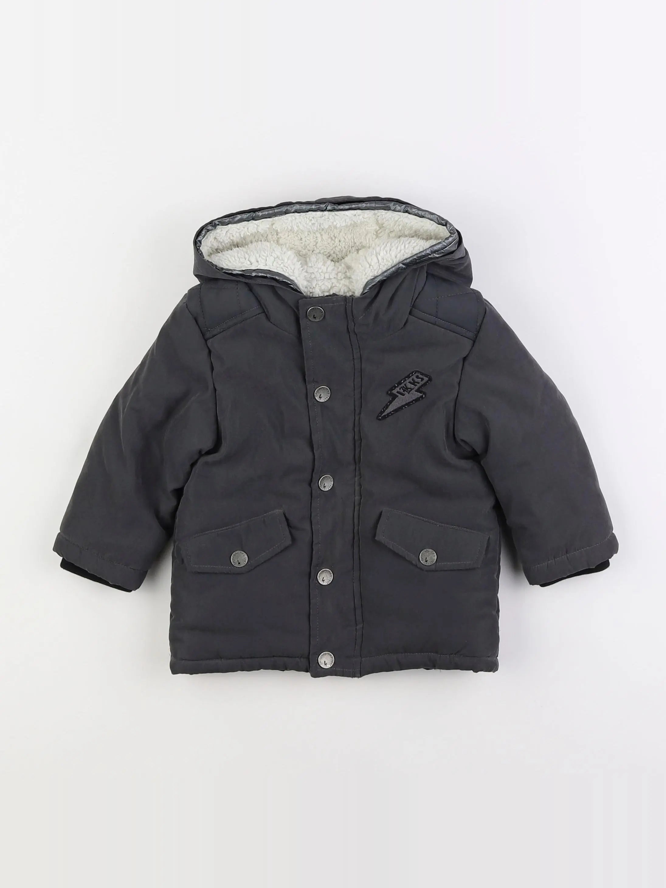 IKKS - parka doublure amovible gris - 12 mois