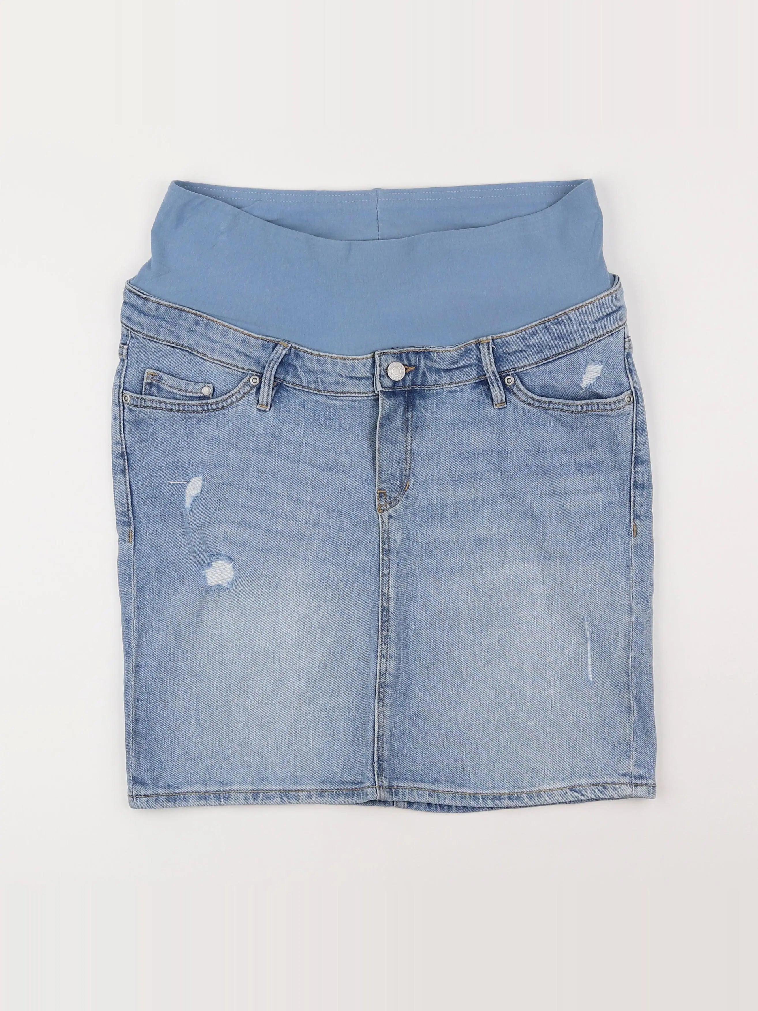 H&M - jupe grossesse bleu - 40 à 42