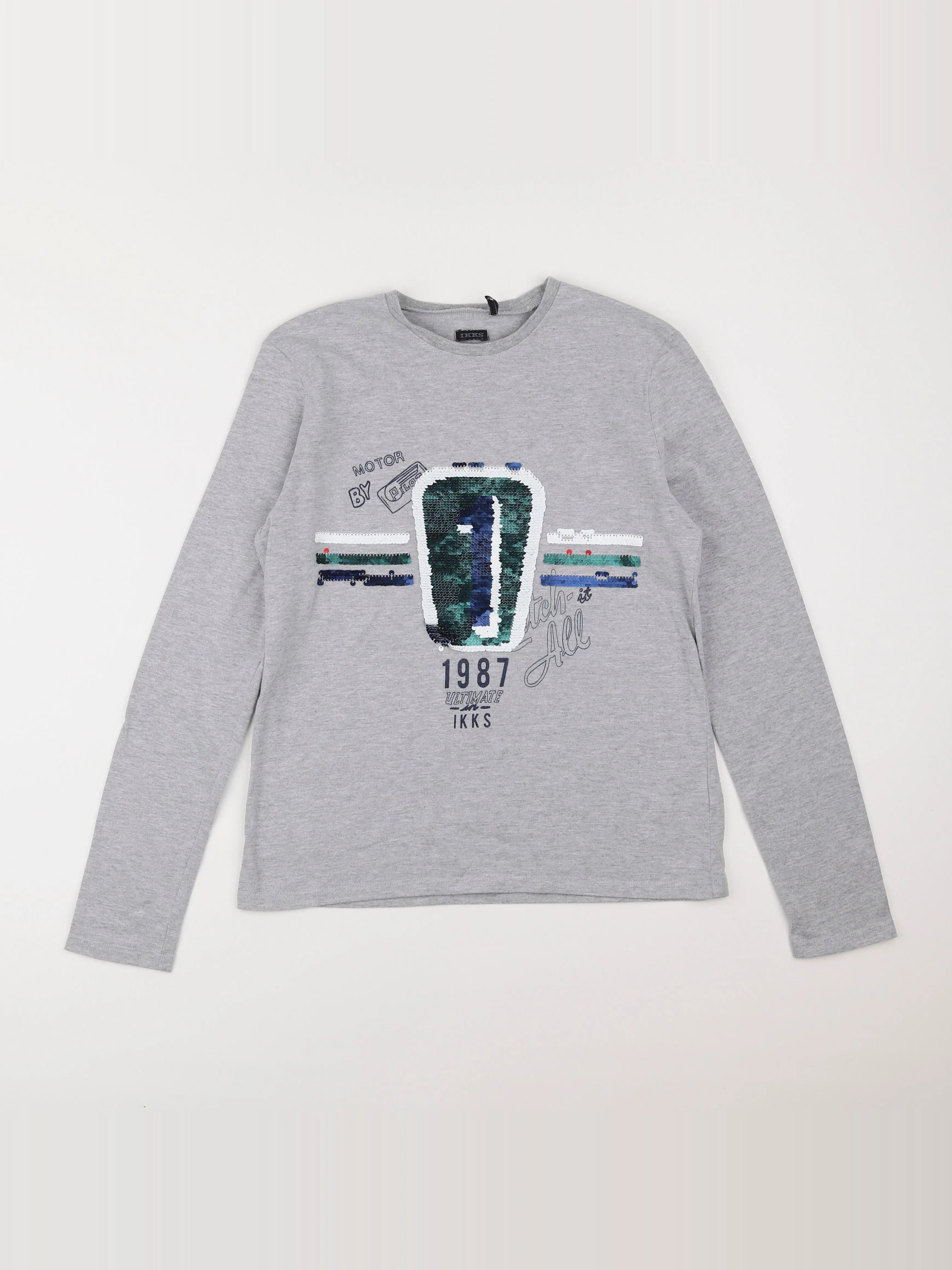 IKKS - tee-shirt gris - 14 ans