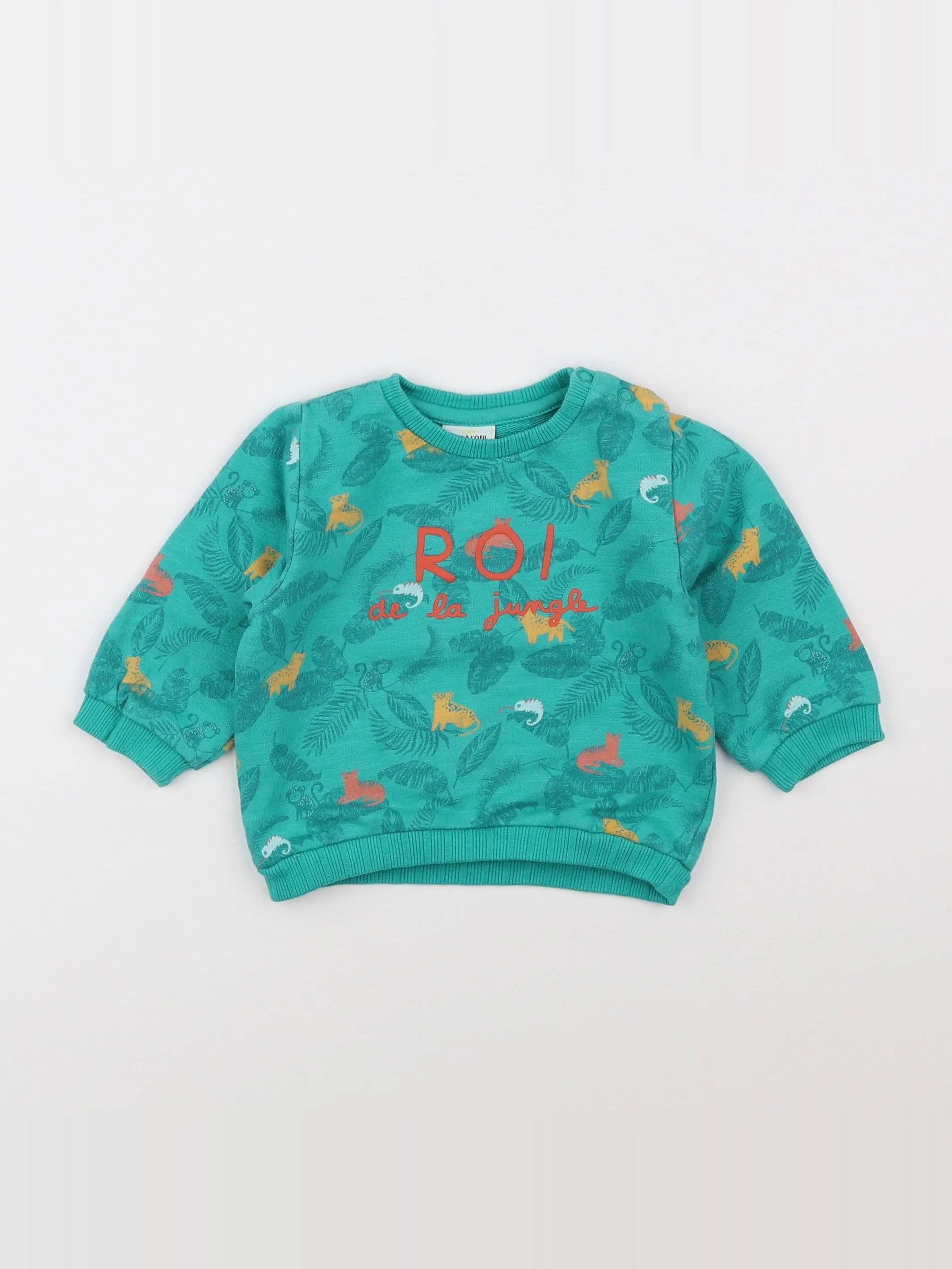 Tape à l'oeil - sweat vert - 6 mois