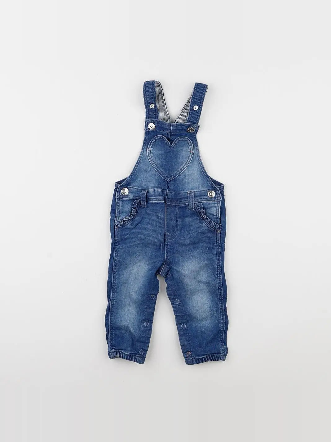 H&M - salopette bleu - 6/9 mois