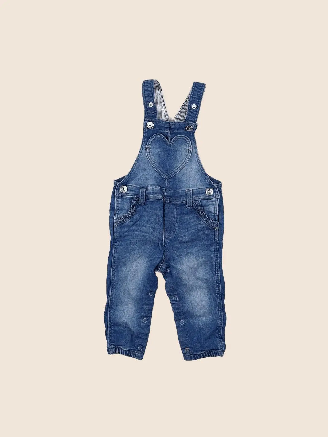 H&M - salopette bleu - 6/9 mois