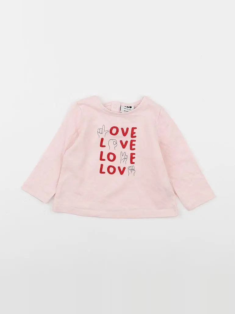 Tape à l'oeil - tee-shirt rose - 6 mois