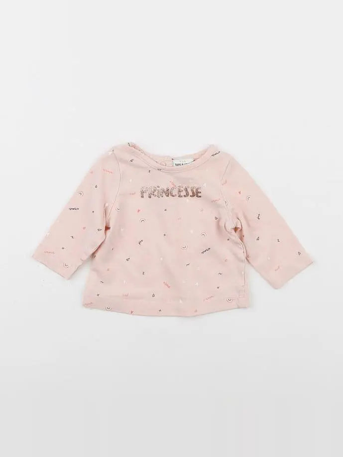 Tape à l'oeil - tee-shirt rose - 1 mois