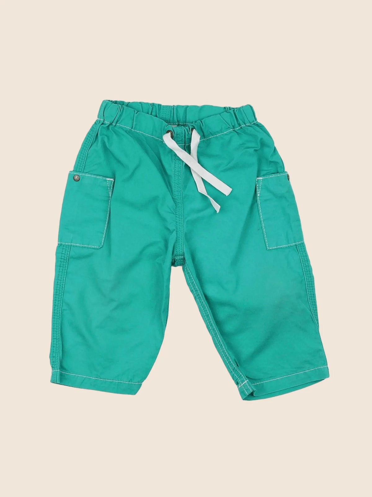 Petit Bateau - pantalon vert - 6 mois