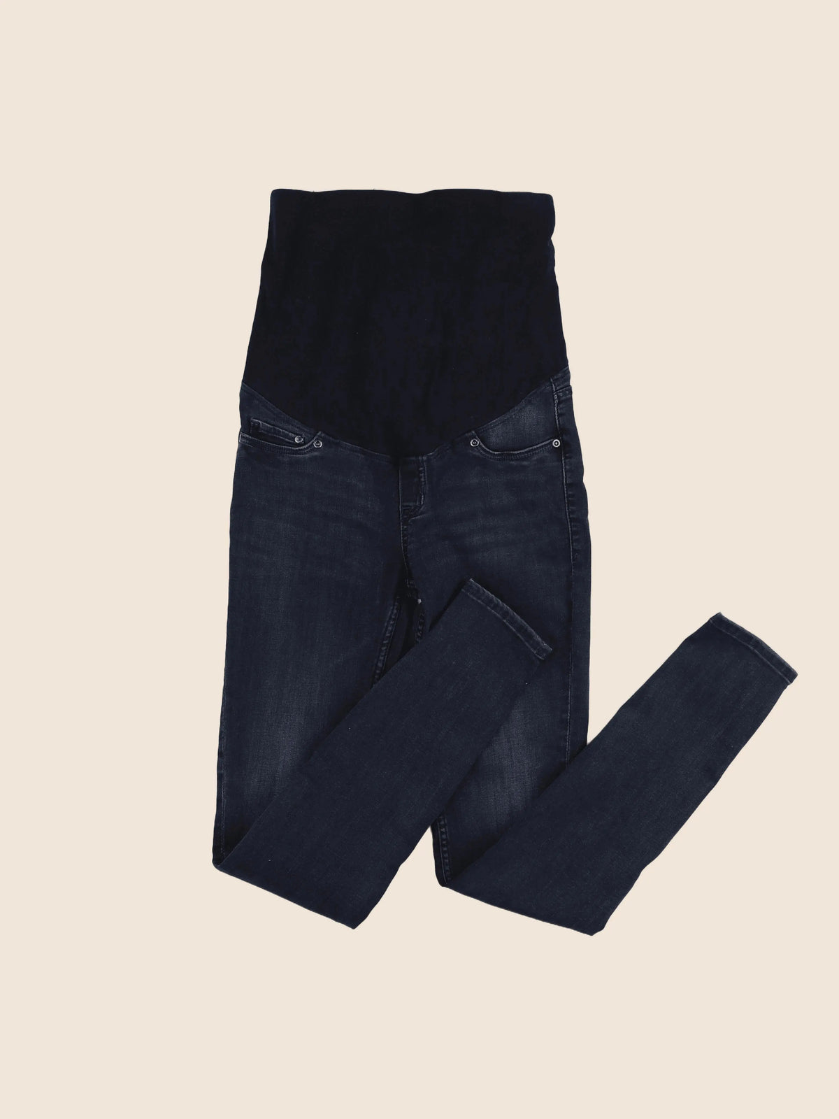 H&M - jean grossesse noir - 36