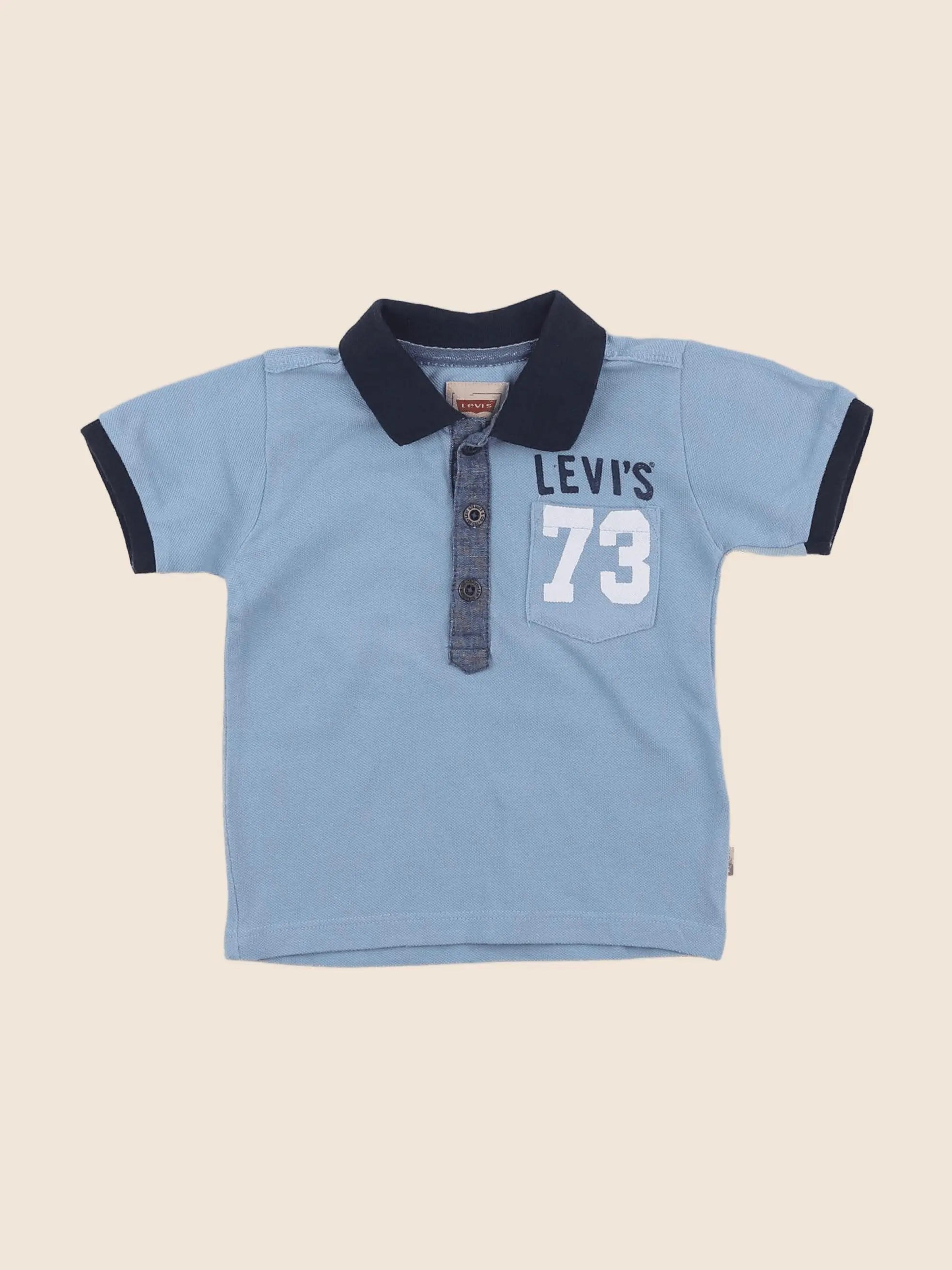 Levi's - polo bleu - 12 mois